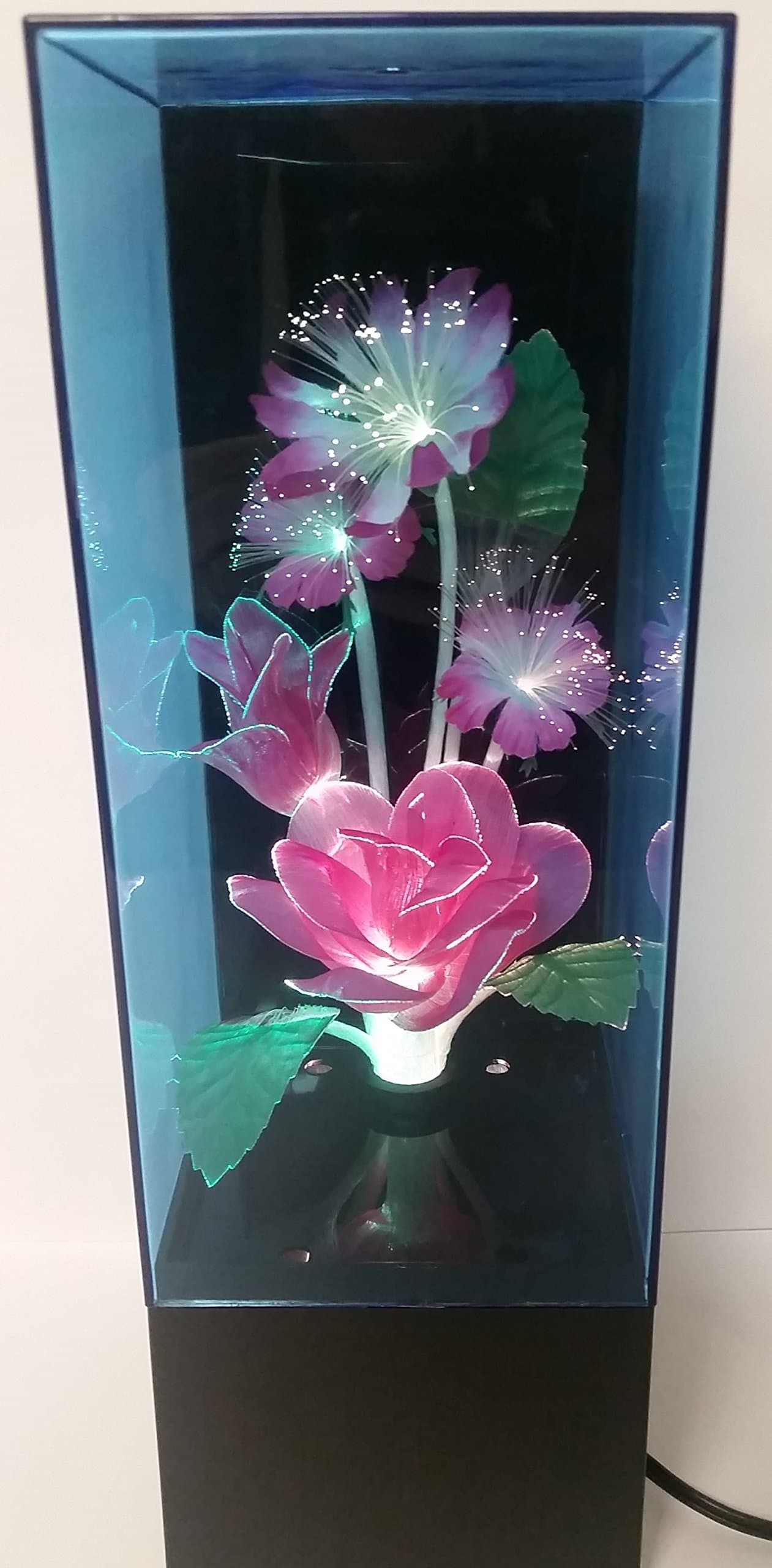 Fiber Optic Pink Rose Light