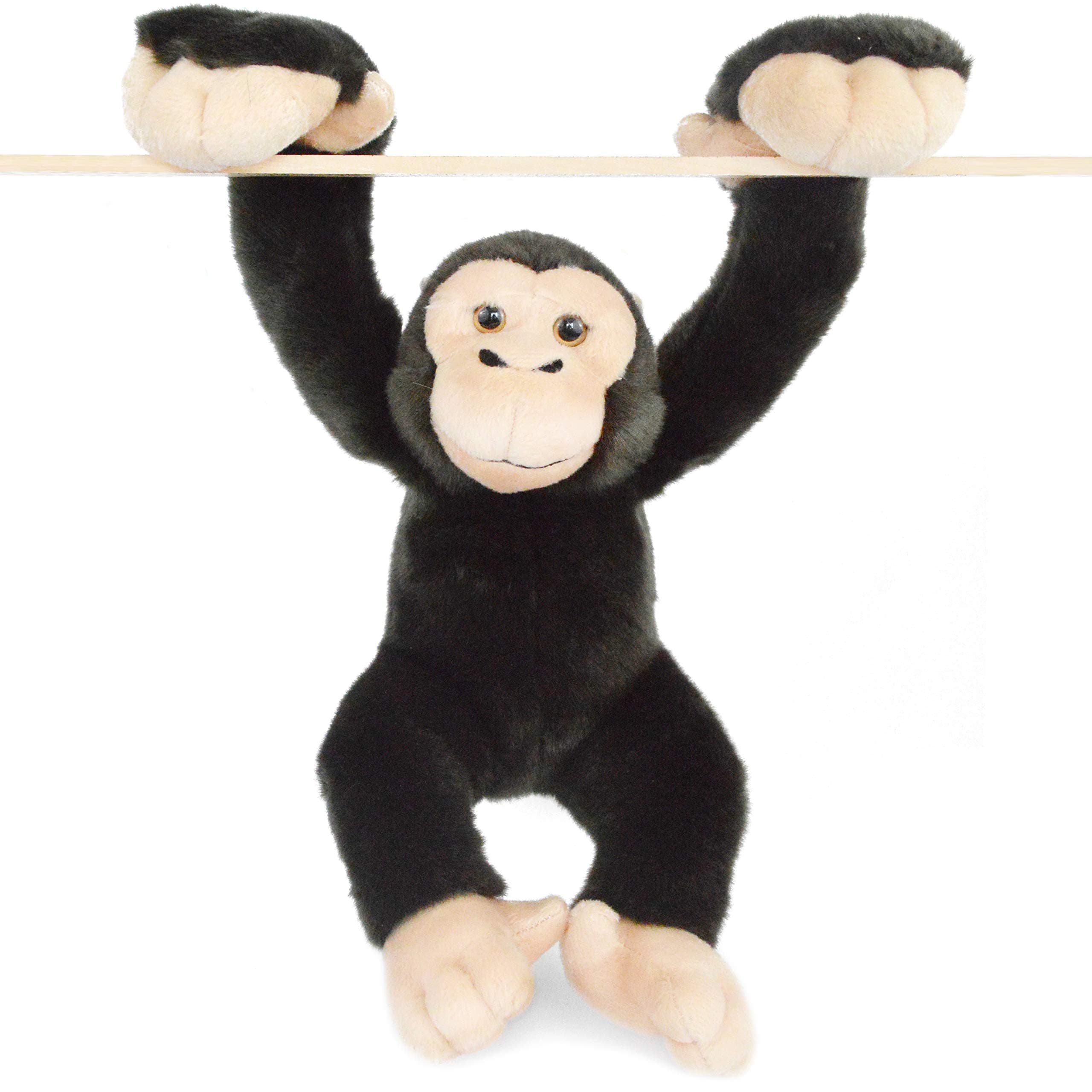 Chance The Chimpanzee - 14 Inch (with Hanging Arms Outstretched) Large Hanging Monkey Chimp Stuffed Animal Plush Ape