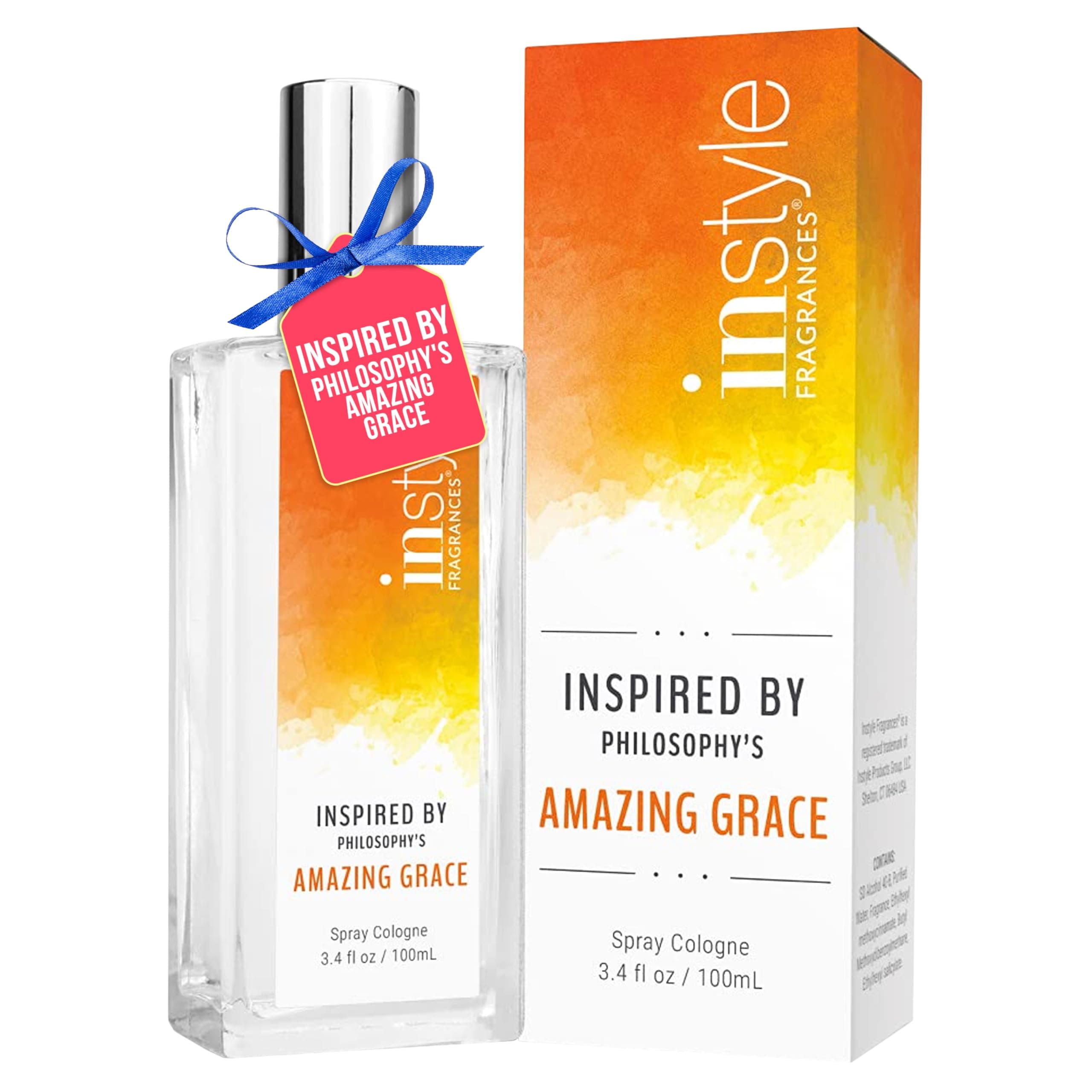 Instyle Fragrances, Inspired by Philosophy's Amazing Grace, Women’s Eau de Toilette, Vegan, Paraben-Free, Never Tested on Animals, 3.4 Fluid Ounces