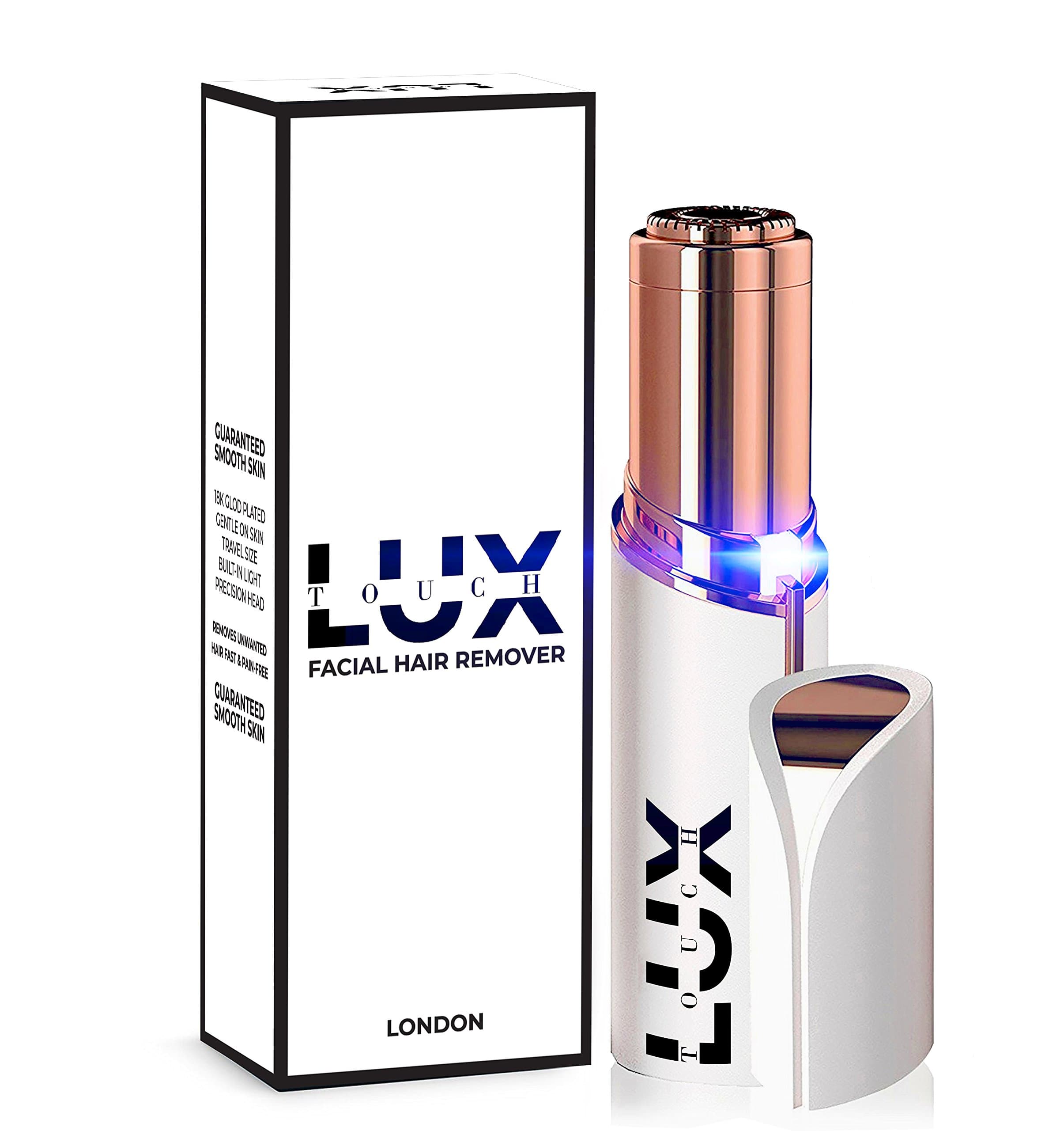 Lux Touch 2 Women's Hair Remover |Painless Removal of Hair | Battery Operated | Electric Ladies Shaver + Velvet Pouch | Upgraded Model |