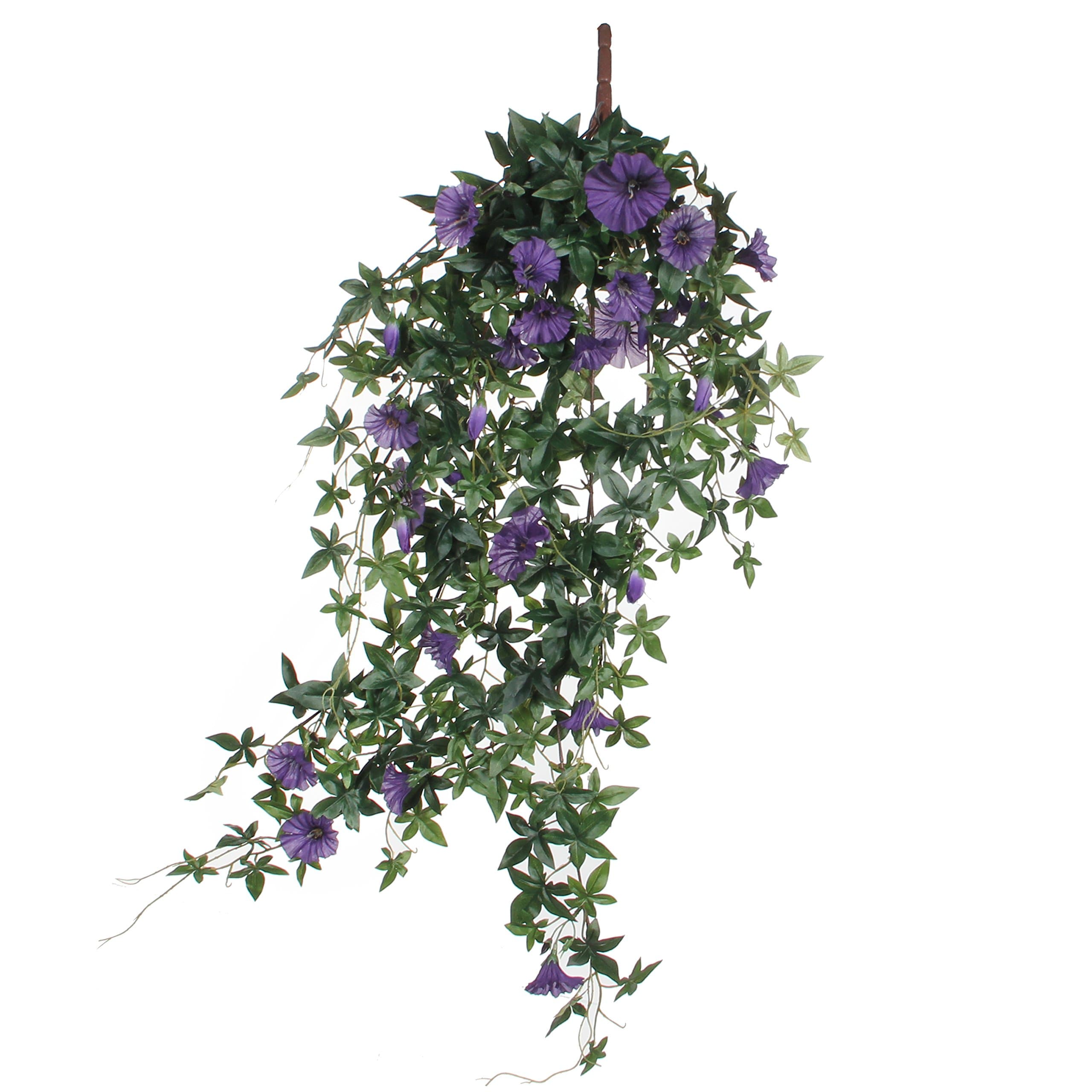 MICA Decorations 953491 Petunia Haengend L80B20H15 Artificial Plant, Polyester, 80 x 20 x 15 cm purple