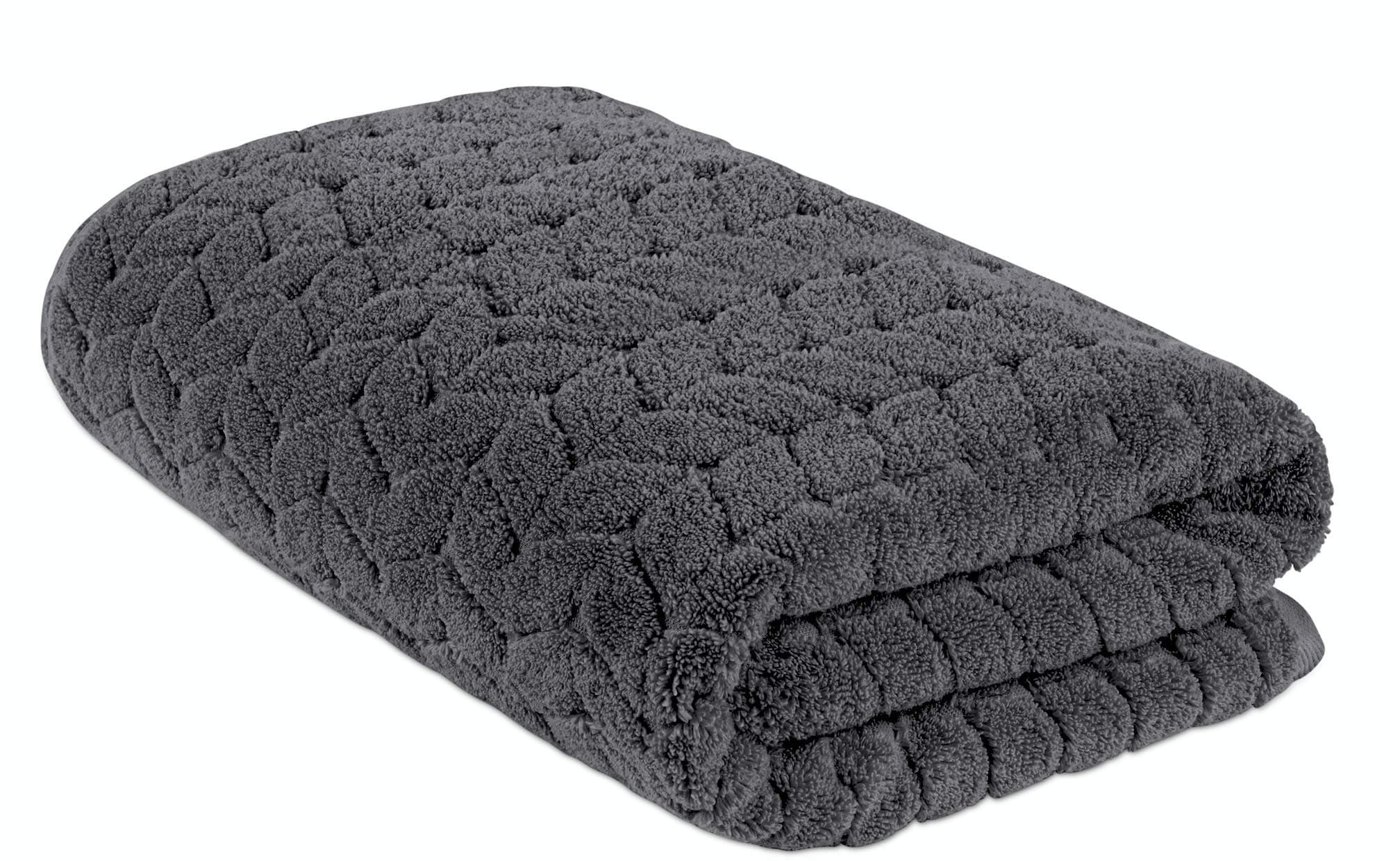BAGNO MILANO100% Turkish Cotton Jacquard Luxury Towel Set – Quick Dry Non-GMO Ultra-Soft, Plush and Absorbent Luxury Durable Turkish Towels Set (Grey, Bath Sheet)