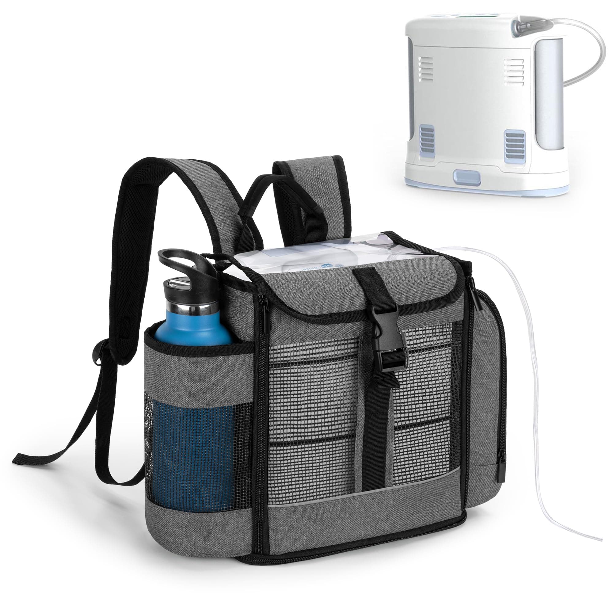 Portable Oxygen Concentrator Backpack Compatible with Inogen One, Oxygo, Caire Units, SimplyGo Mini, POC Travel Bag