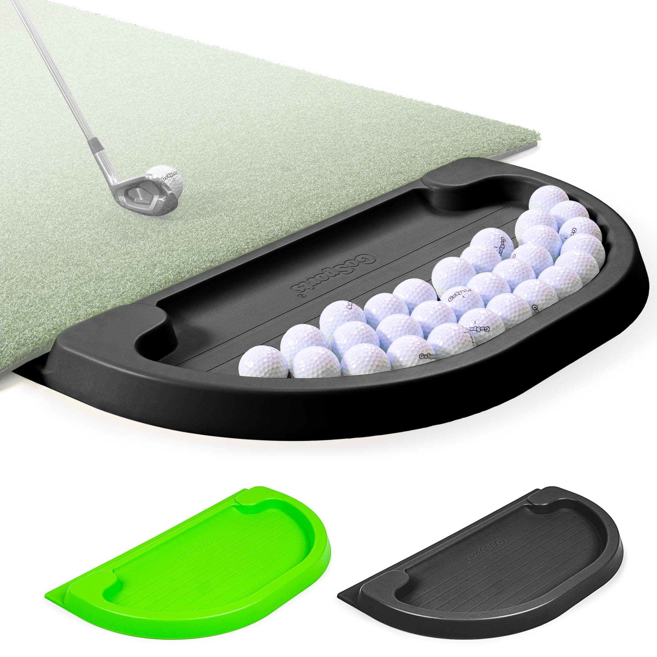 All-Weather Golf Ball Tray, Great Accessory for Home Practice and Compatible with All Hitting Mats