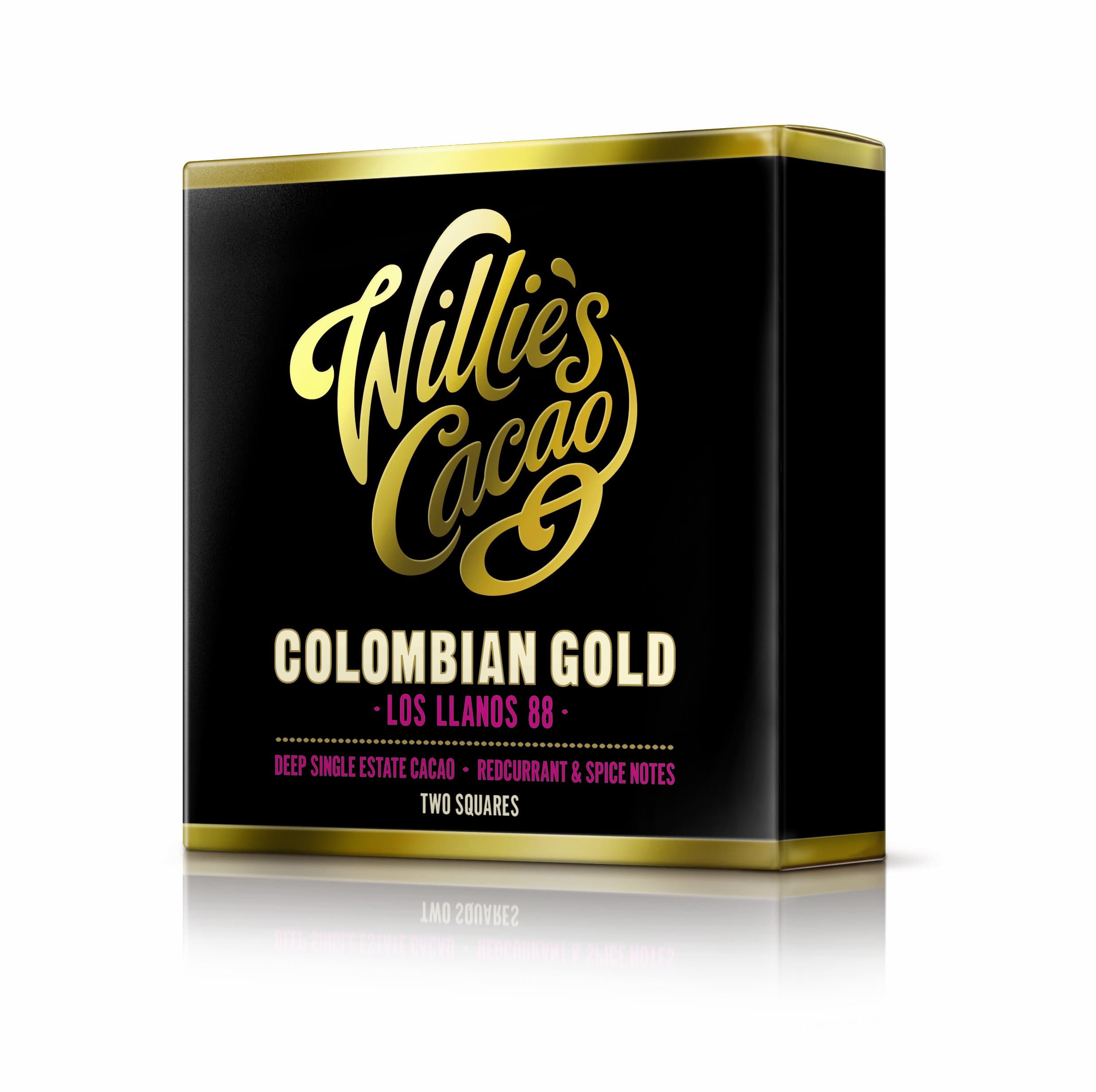 Willie's Cacao Colombian Gold, Los Llanos 88 Deep Dark Chocolate, Redcurrant & Spice Notes 80g