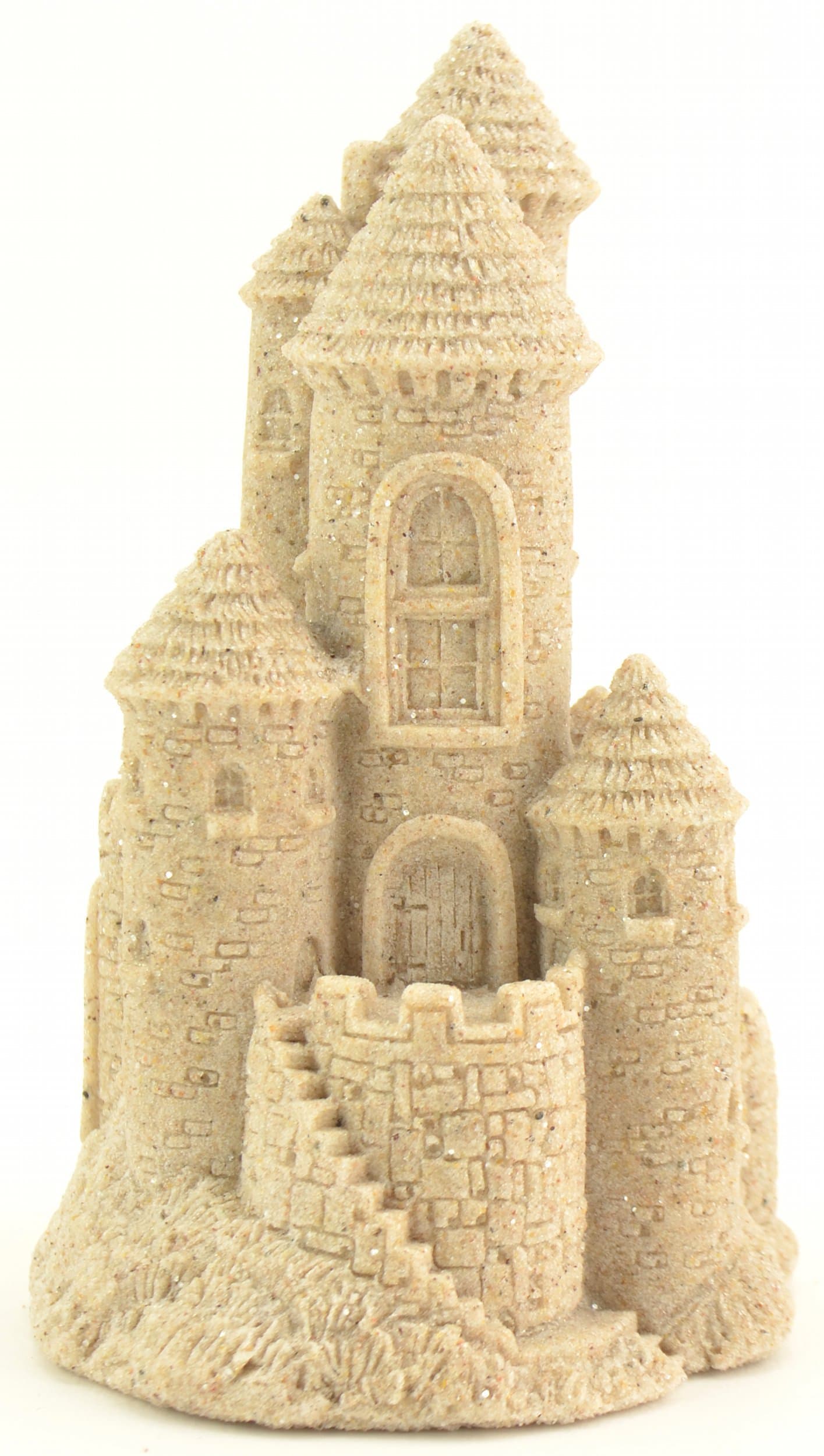 SANDDECO Sand Castle Figurine Beach Wedding Decor 408 4.75" Tall (Natural)