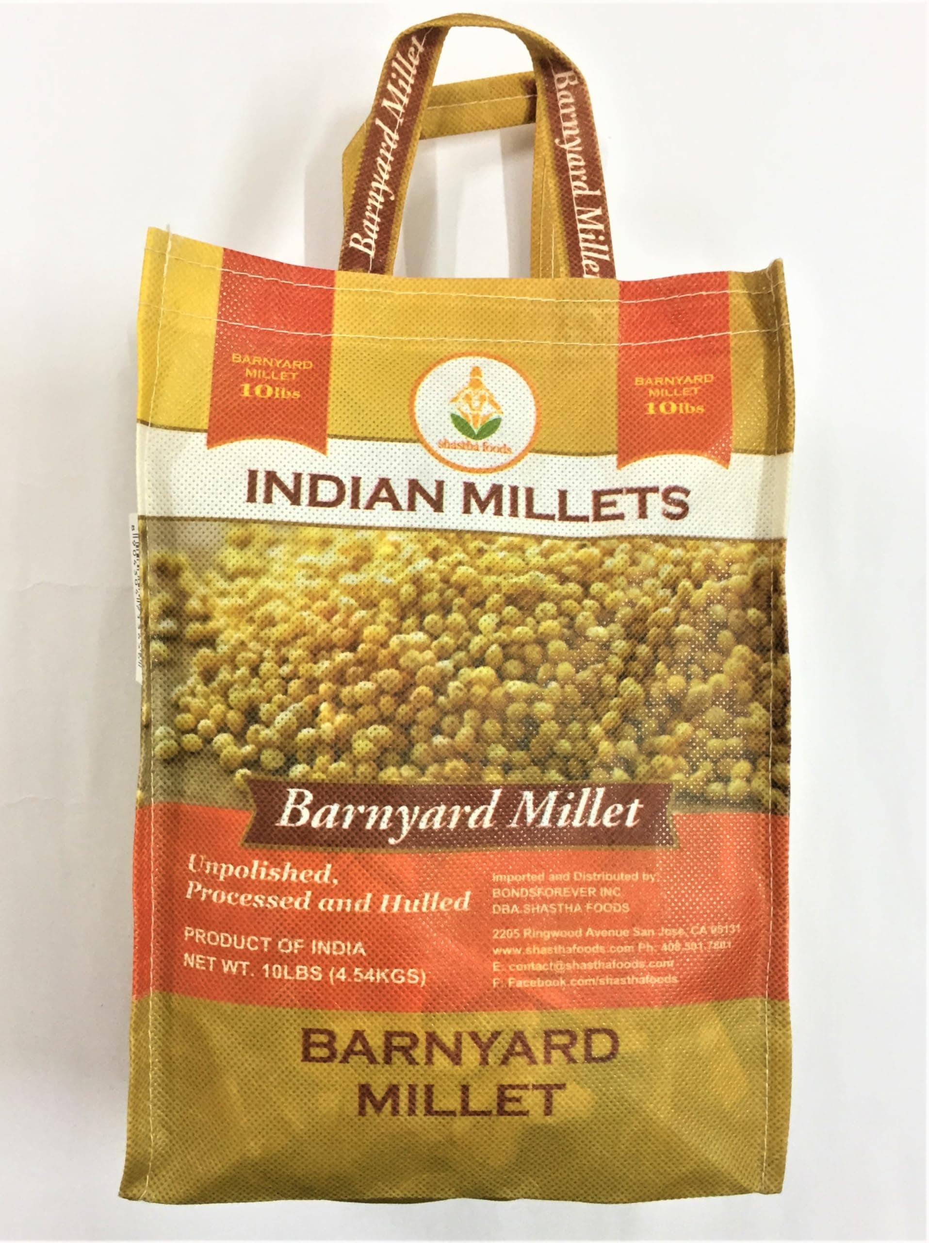 Shastha Barnyard Millet - 10 Lbs (Pack of 1) - Processed, Unpolished and Hulled