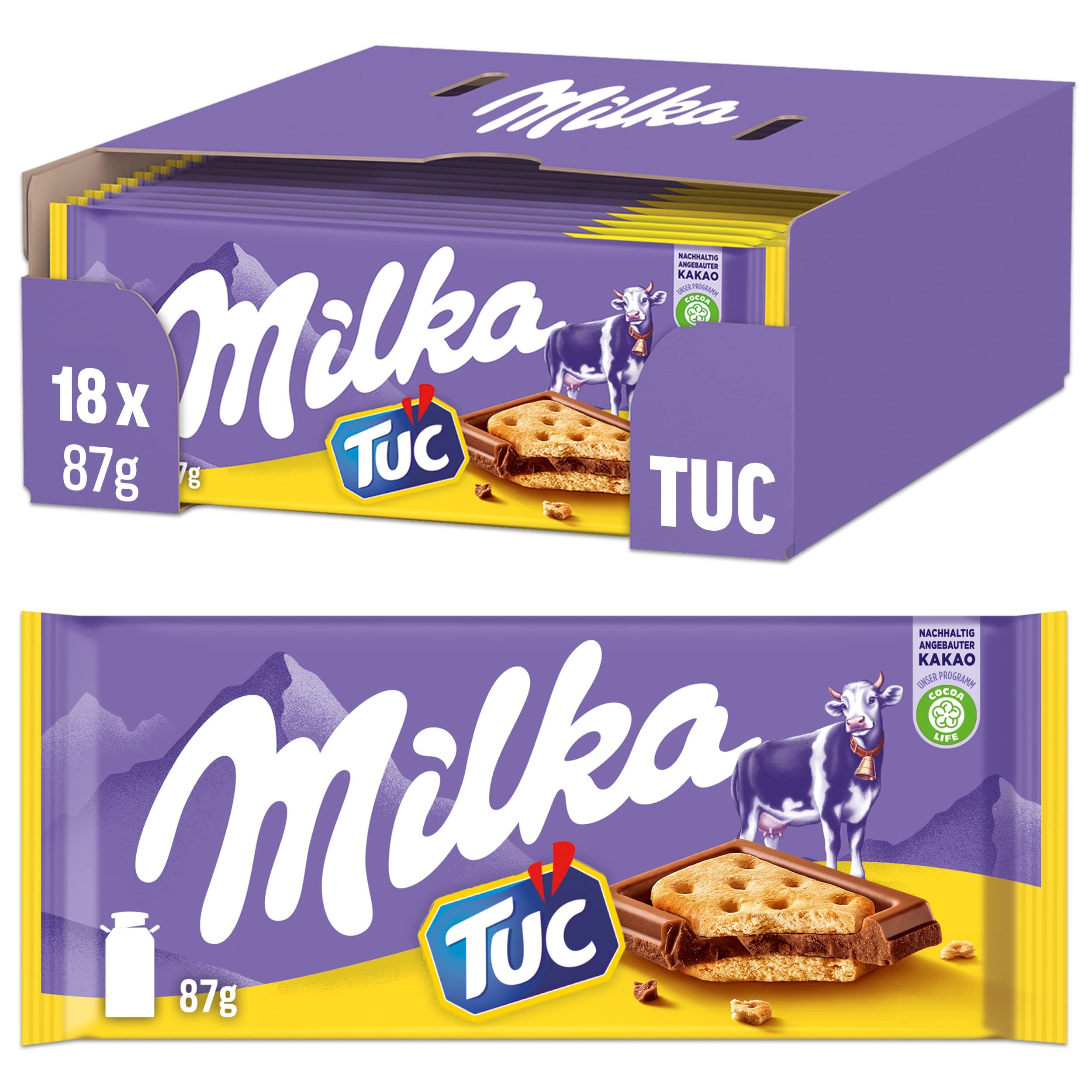 Milka Chocolate Tuc Cracker, 87g