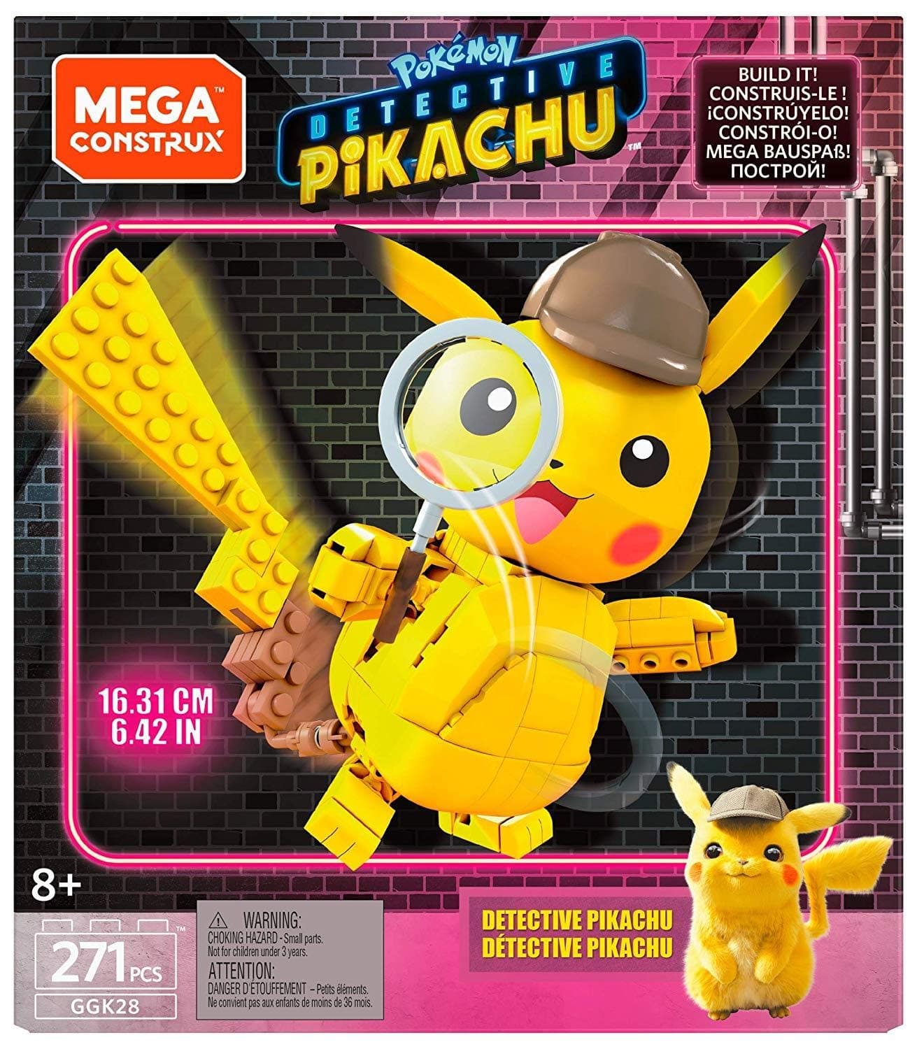 Mega Construx GGK28 Medium, Detective Pikachu Movie Line (Amazon Exclusive), Multi-Colour