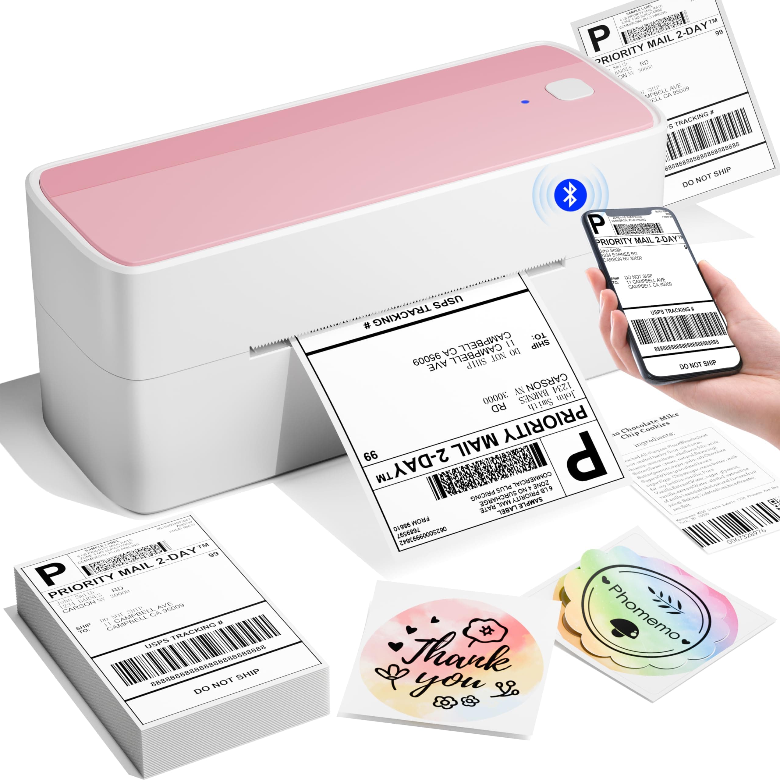 Memoqueen 241BT Pink Label Printer