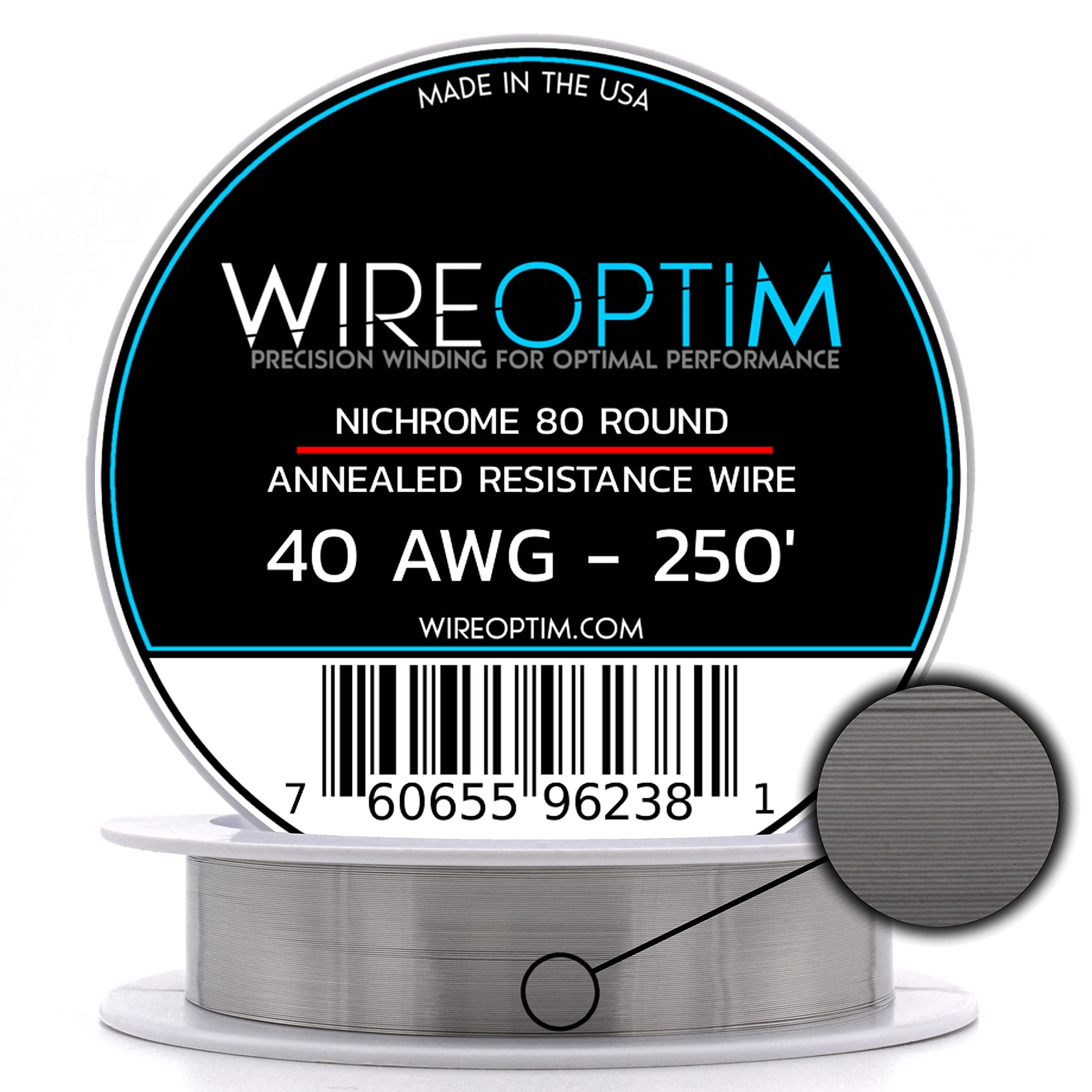 40 AWG - Nichrome 80 Resistance Wire - 250 Feet