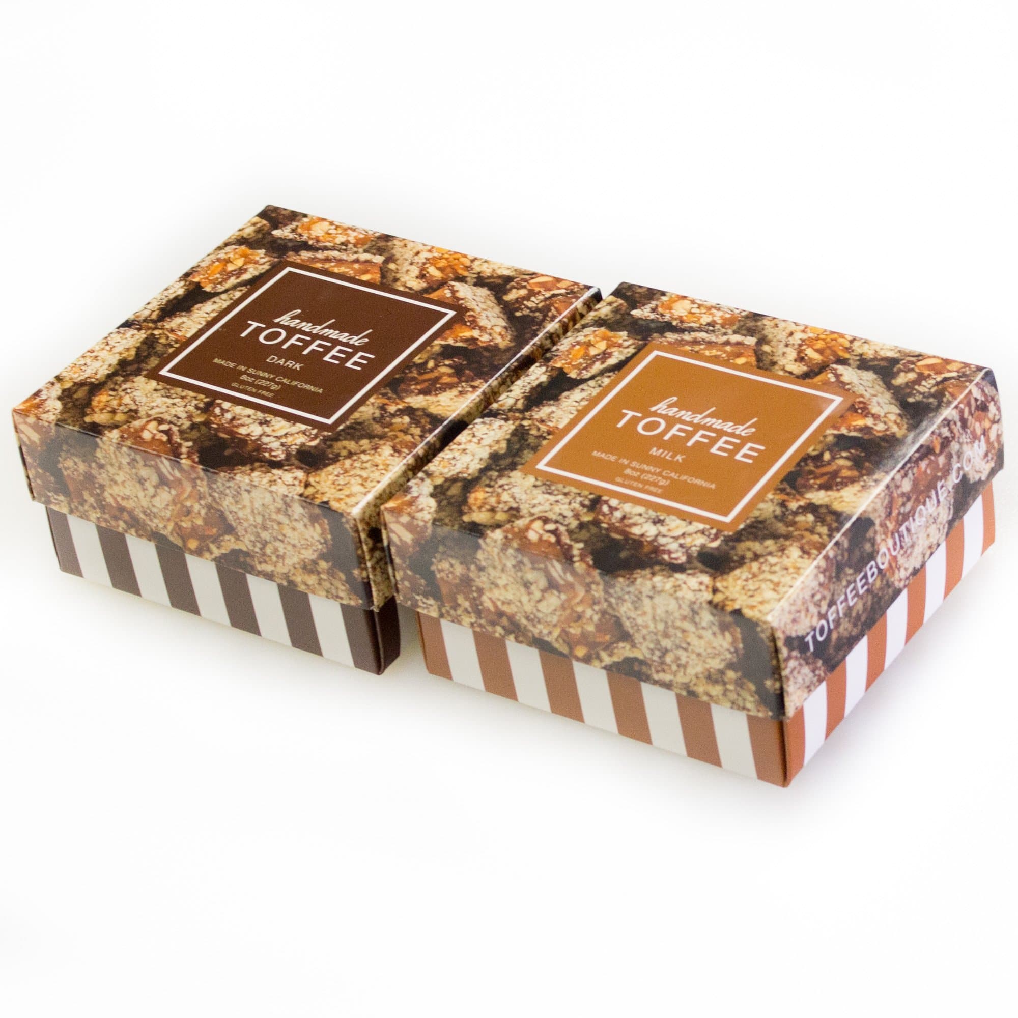 Toffee Boutique Milk & Dark Chocolate Toffee Combination, 8 Ounce (Pack of 2)