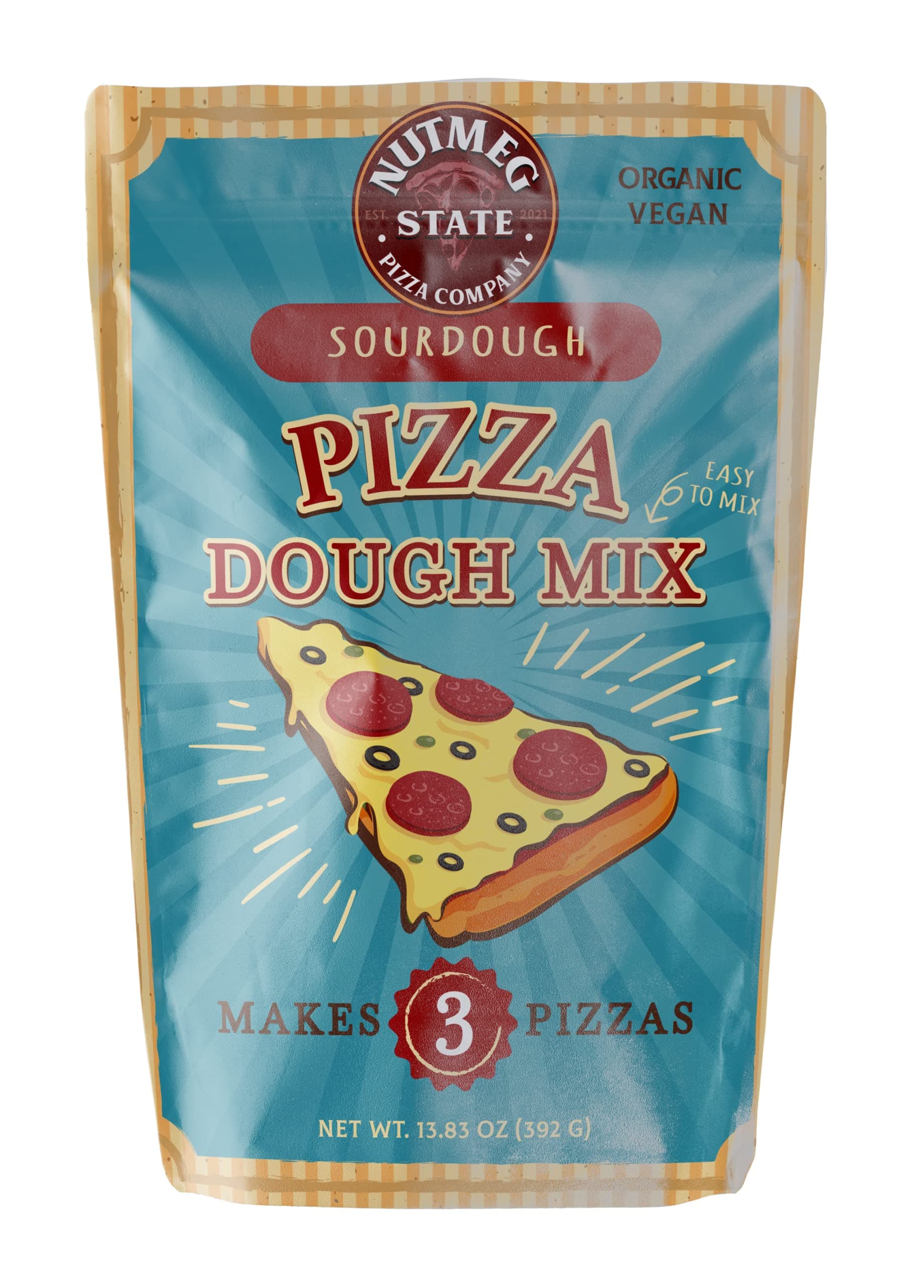 Nutmeg State Pizza Company Sourdough Pizza Dough Mix - Makes 3 Crusts for Homemade Pizzas