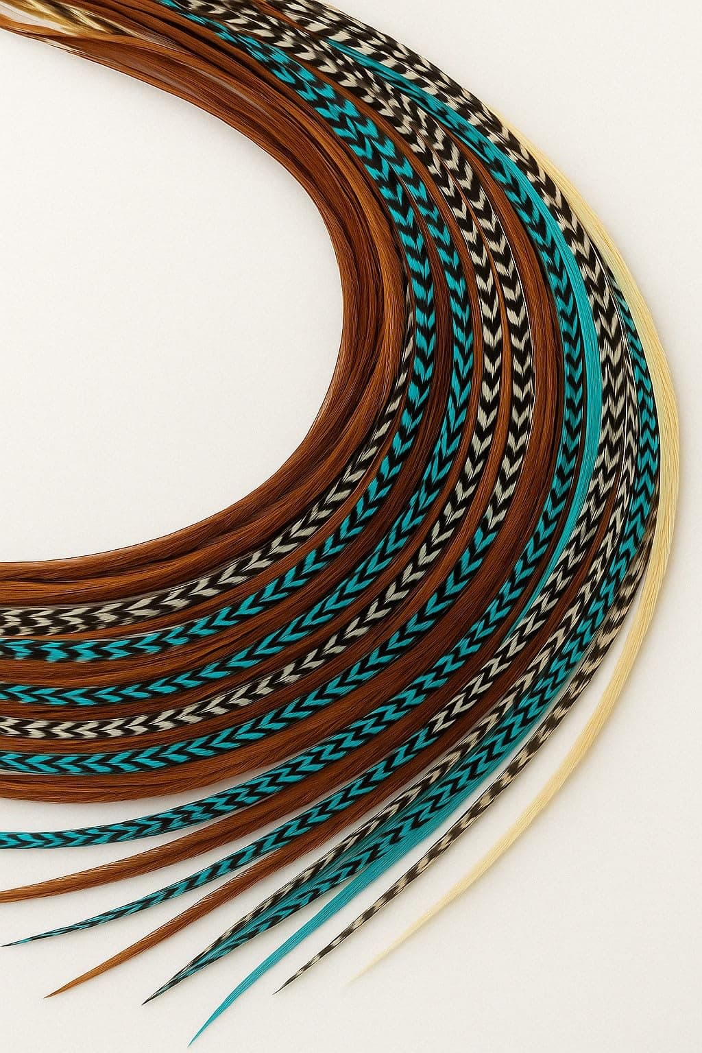 Sexy Sparkles - Feather Hair Extensions, 20 Hair Feathers 8-11 Inches with 20 Beads and Loop Tool Kit