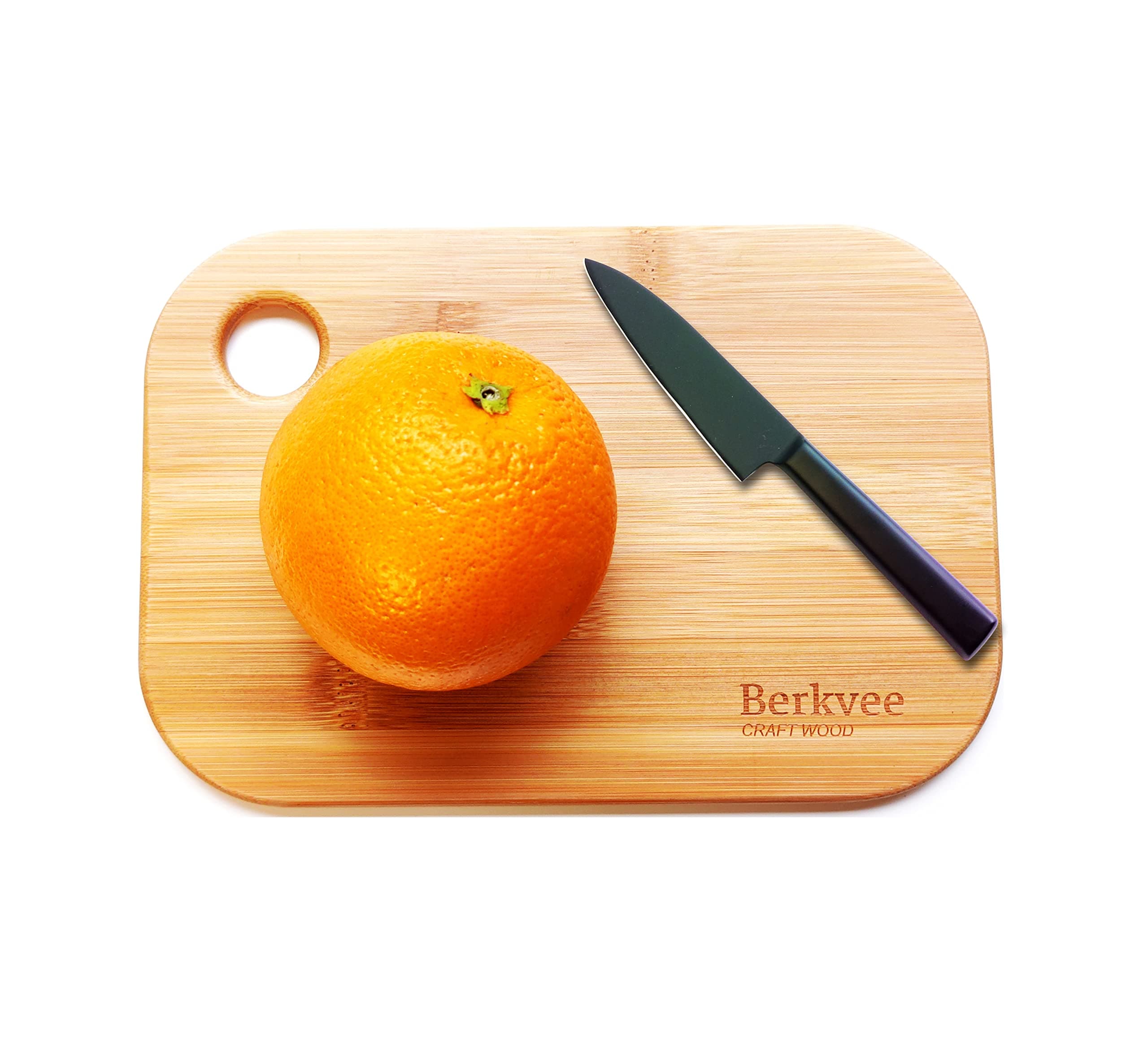 2 PCs Berkvee Small FSC-CERTIFIED Bamboo Wood Cutting Board Set – Mini Lightweight Wooden Cutting Board- BPA Free