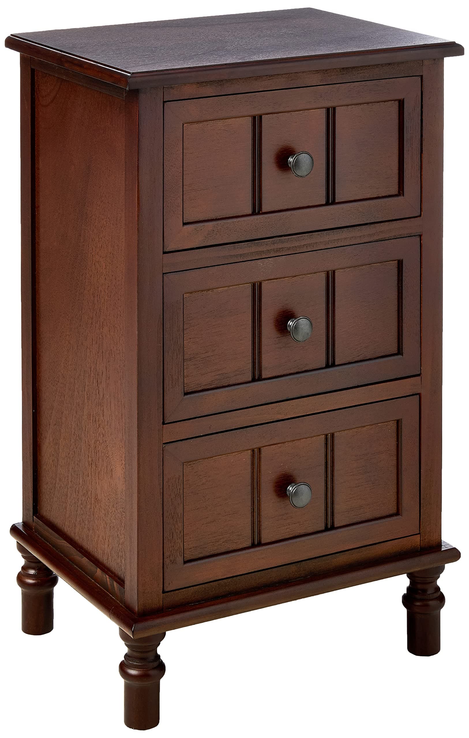 Decor Therapy Simplify 3-Drawer Accent Table, Walnut