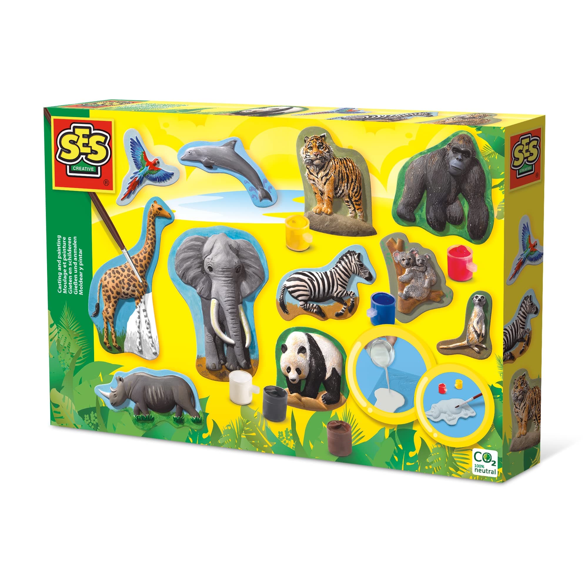 SES Creative 1132 Casting & Painting Animals, Mixed Colours, for 5 years to 9 years