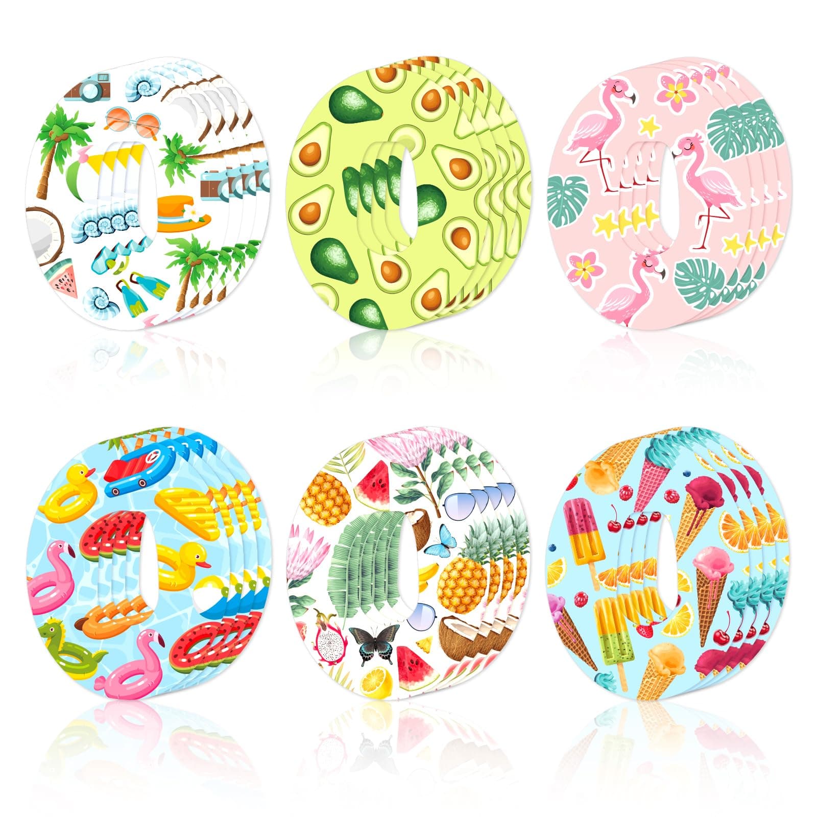 24pcs Adhesive Patches for Dexcom G6, Breathable Waterproof Sensor Protector Skin Grip Universal Sensor Covers Sensor Stickers Sensor Tape Compatible with Dexcom G6