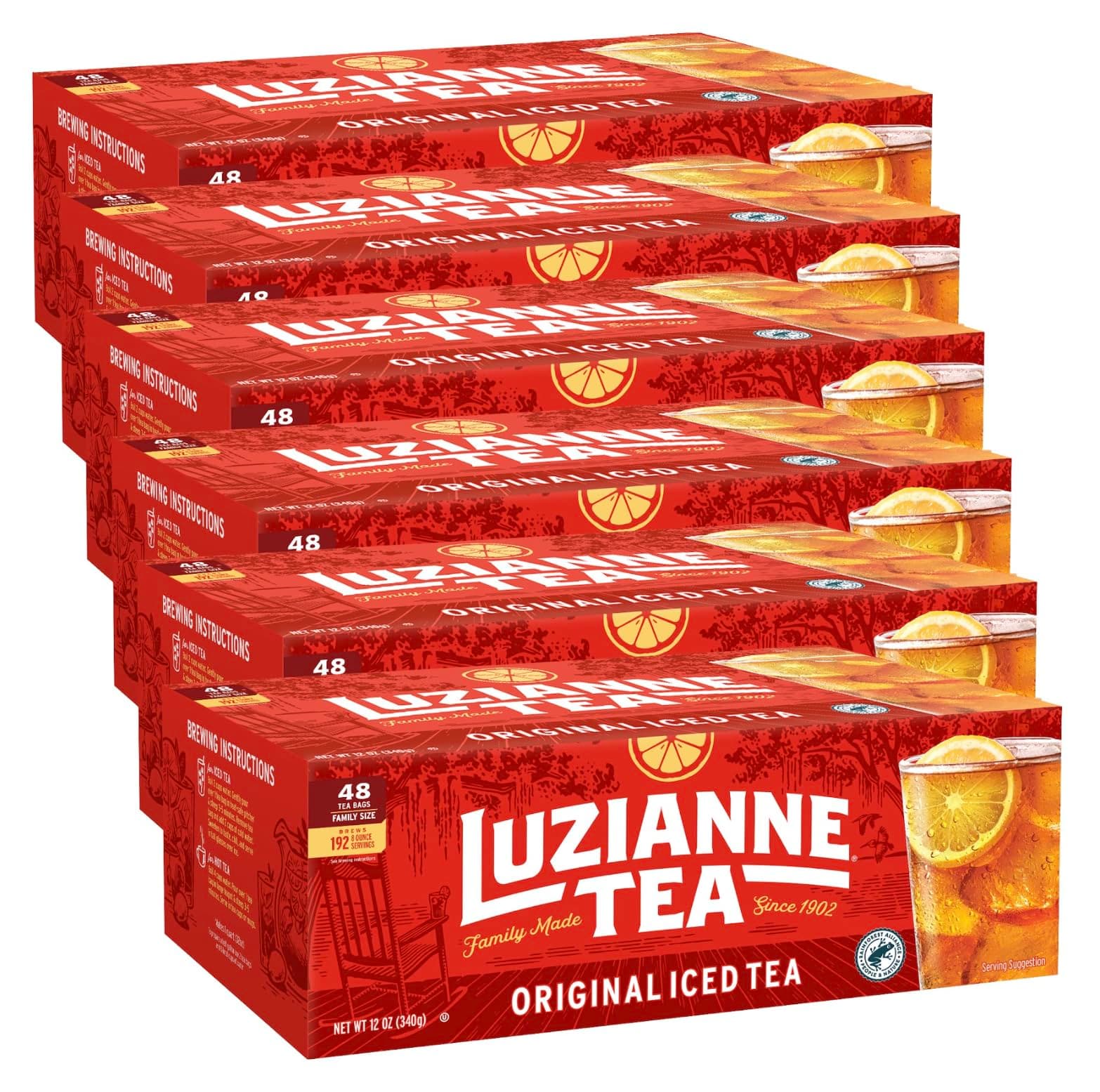 Specially Blended for Iced Tea, Family Size, 48-Count Tea Bags (Pack of 6)