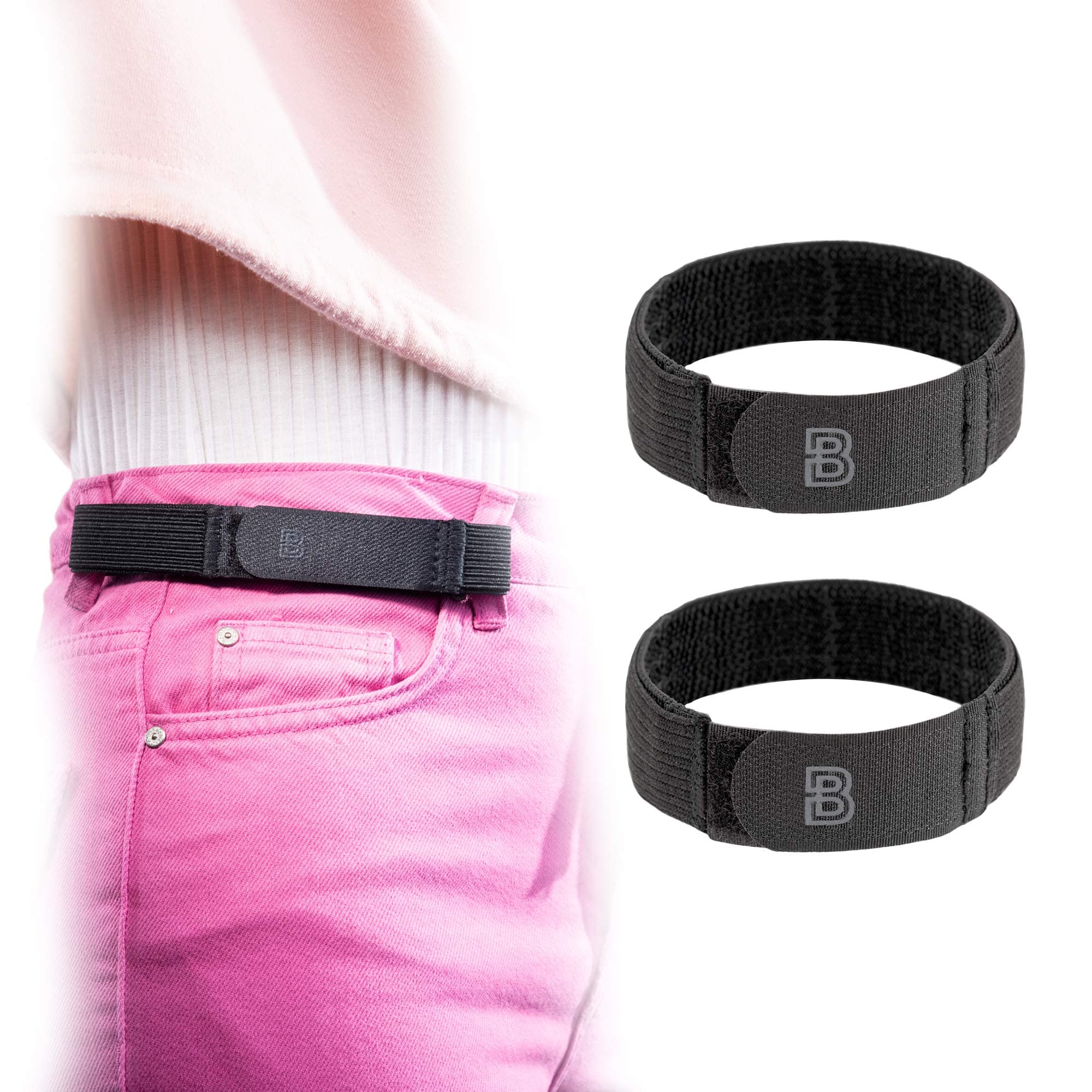 For Women No Buckle Elastic Belt — Fits 1 Inch Belt Loops, Easy To Use