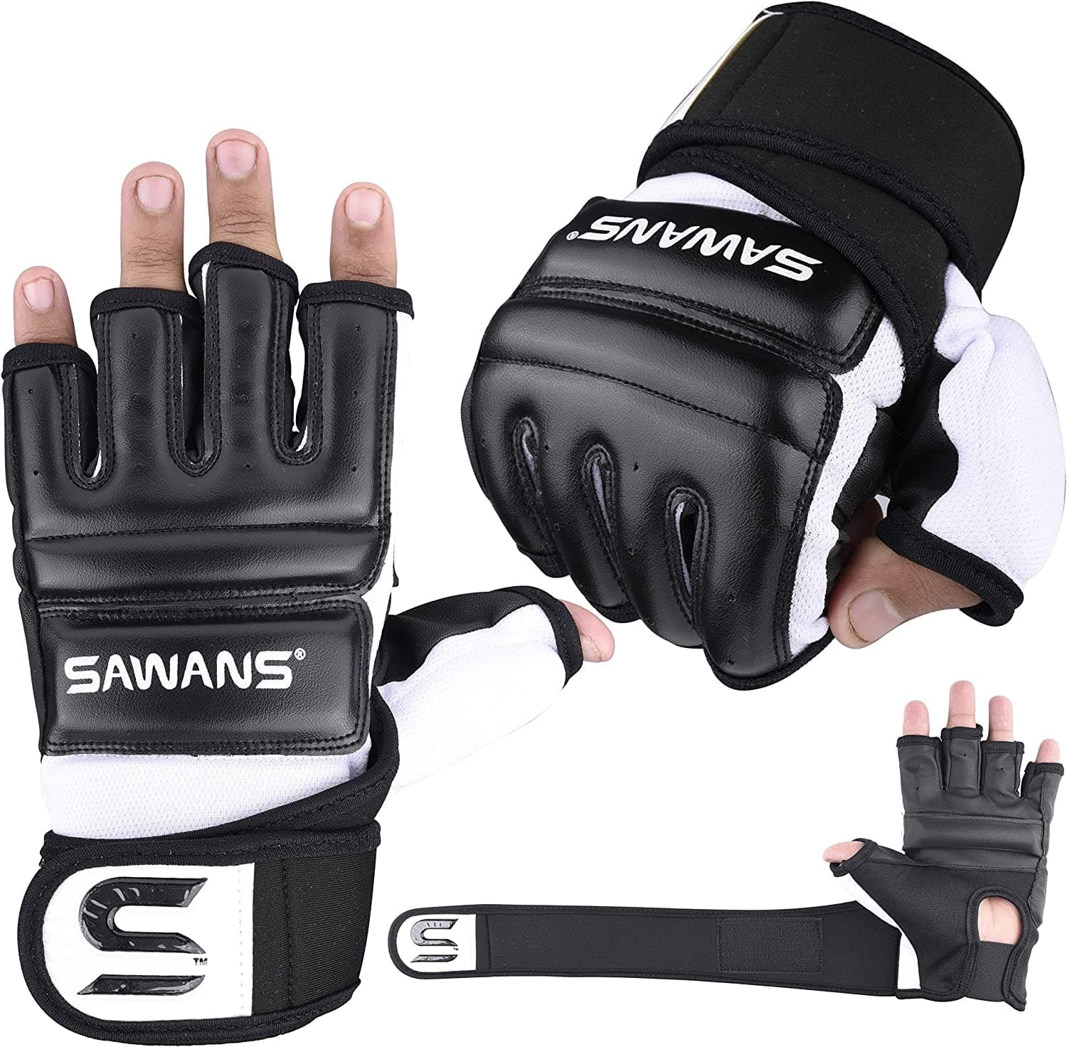 SAWANS Punch Bag Boxing Gloves Karate Mitts MMA Body Combat Taekwondo Training Martial Art Fighting Grappling Muay Thai