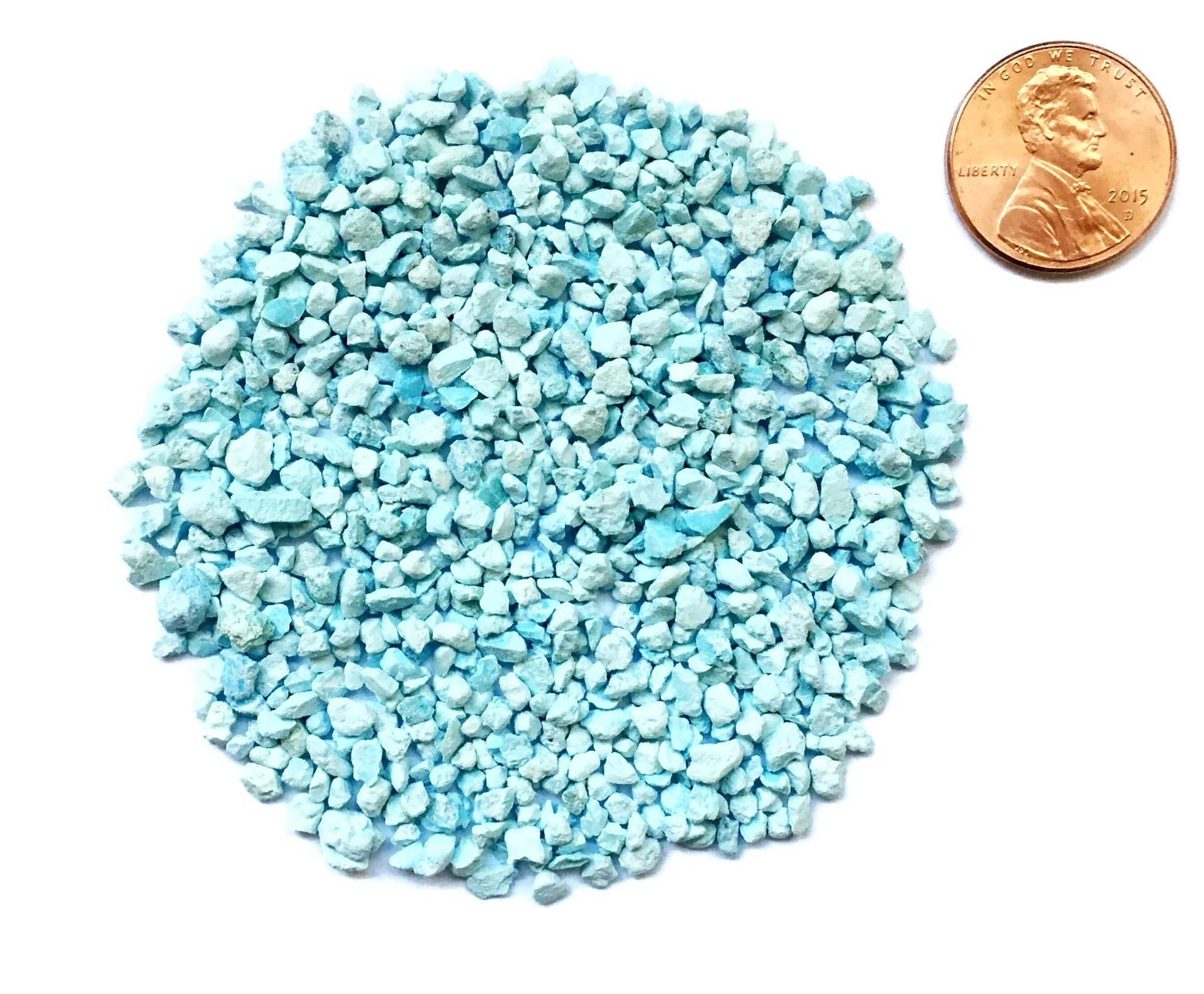 Natural Crushed Sleeping Beauty Turquoise for Stone Inlay, Coarse, 1/2 ounce
