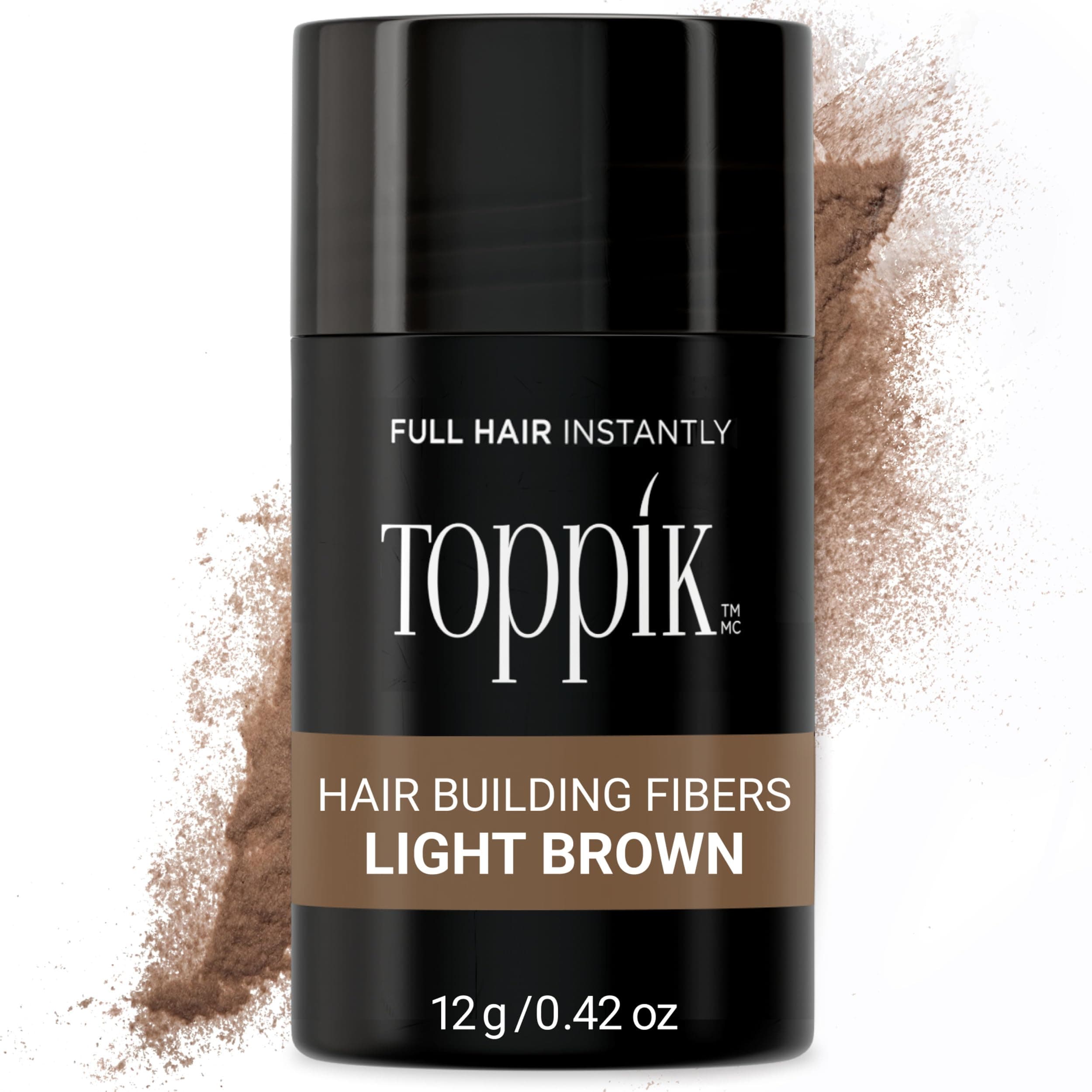 Toppik Hair Building Fibers LIGHT BROWN - 0.36 oz/10.3 g