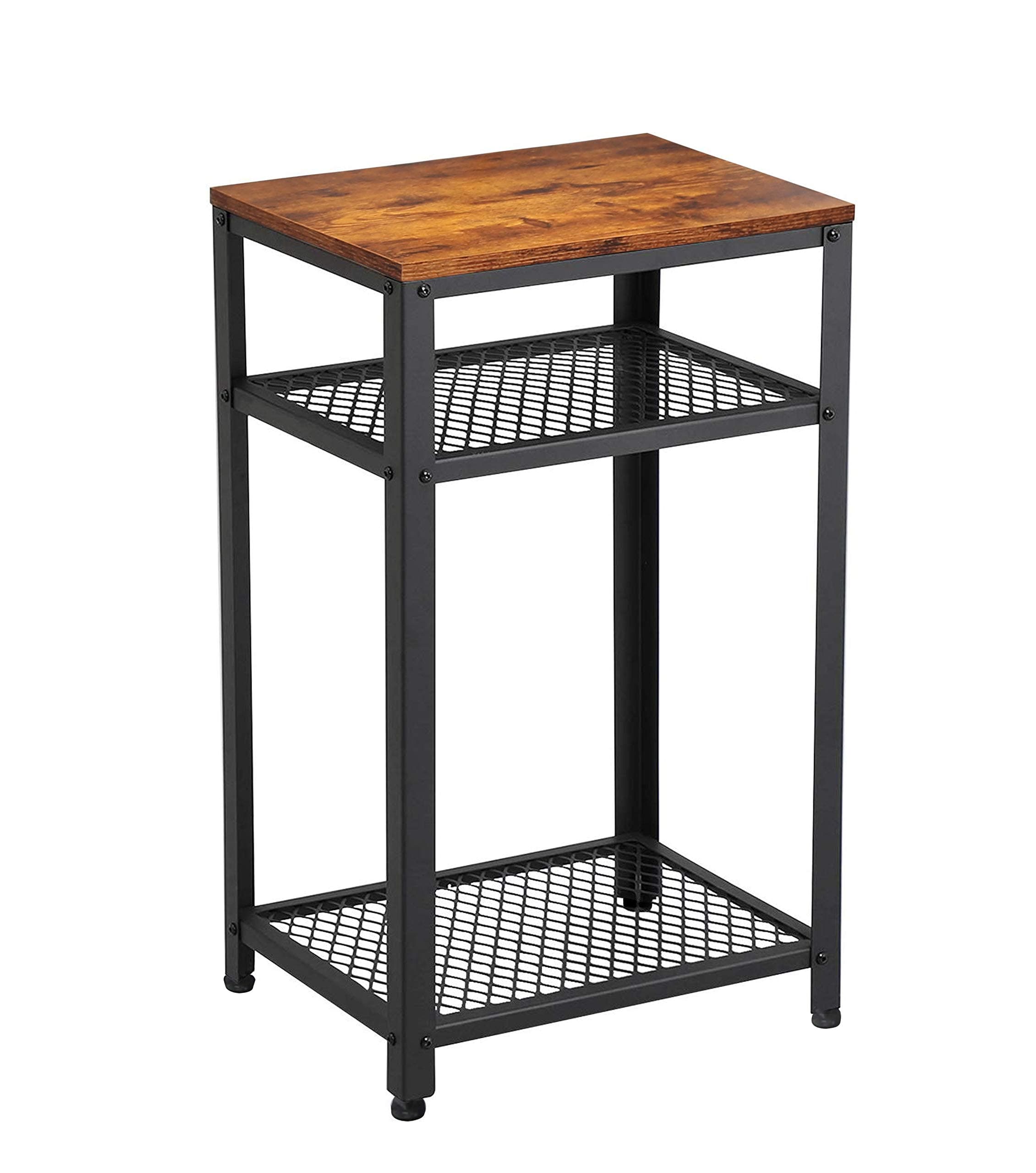 YOUKE Modern Style Black Metal 3 Tier Console Display Unit Table,Side Table,Mid-Century Stylish End Table,Suitable for Sideboard, Living Room, Corridor