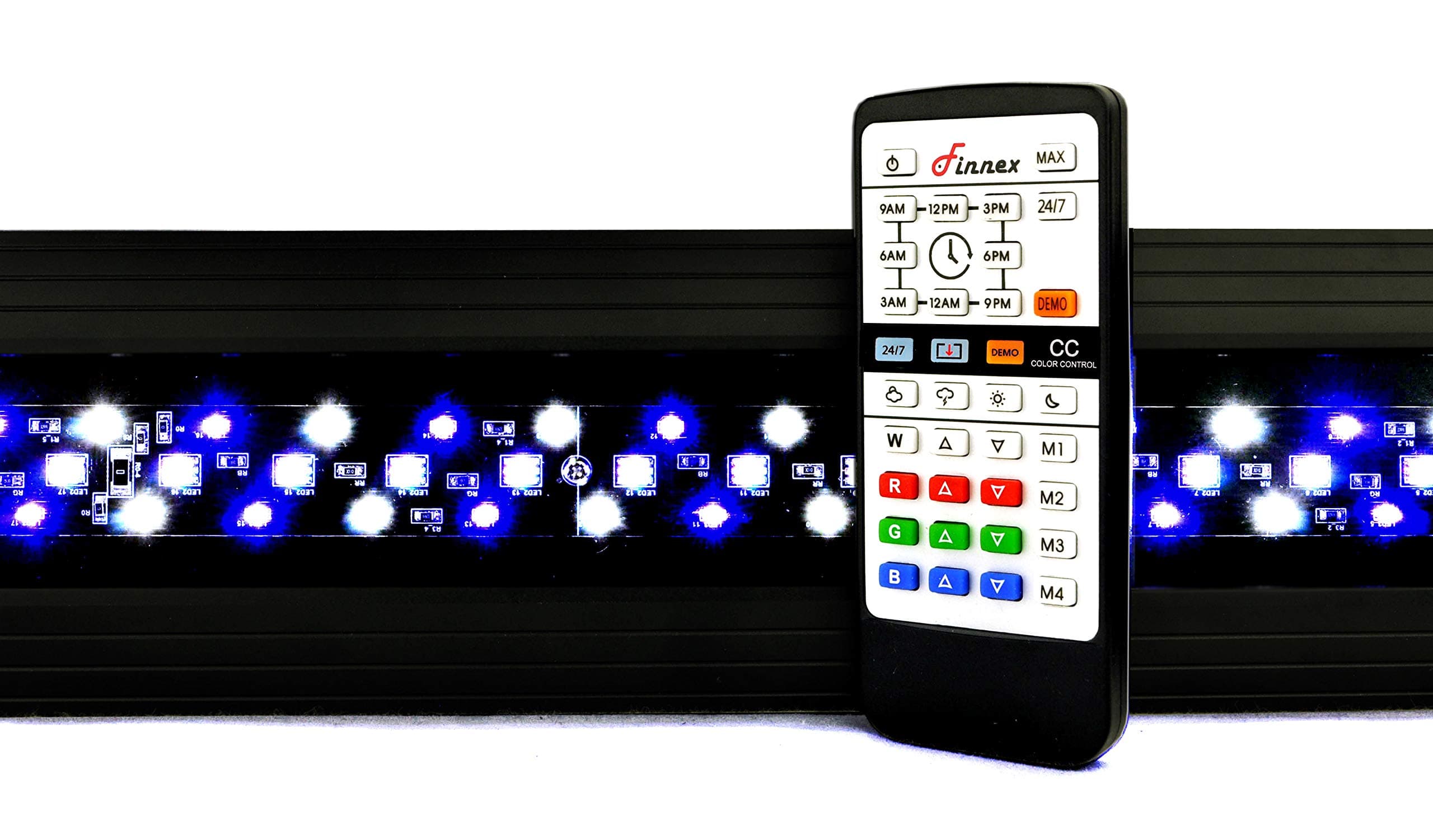 Finnex Marine+ CMB 24/7 Aquarium LED, Saltwater Reef Cichlid Light, Controllable, 30 Inch, Sleek Black, (CMB-30)