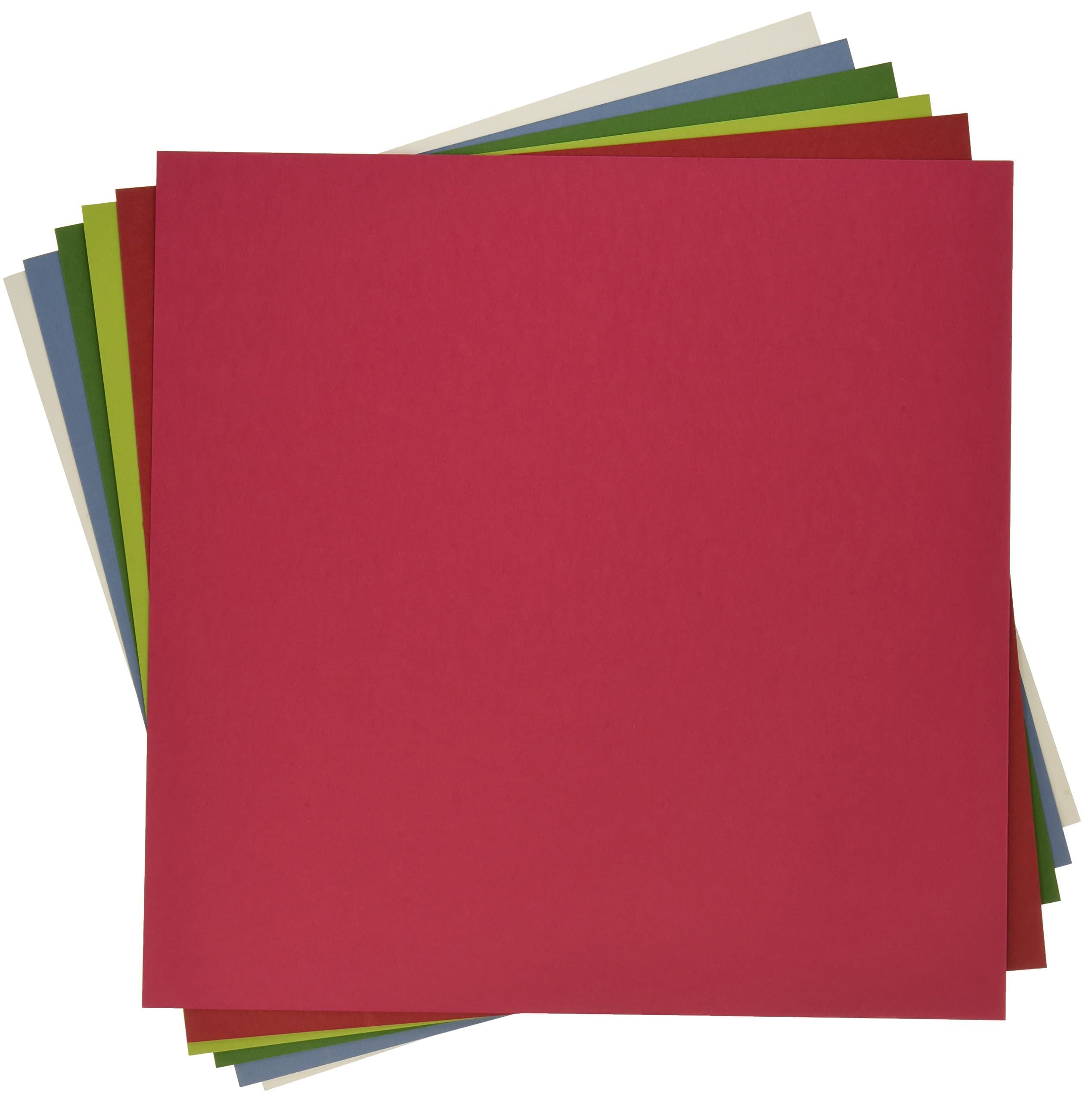 My Colors 12x12 Heavyweight Holiday Cardstock Bundle-18 Pieces, 12" by 12", Multicolor