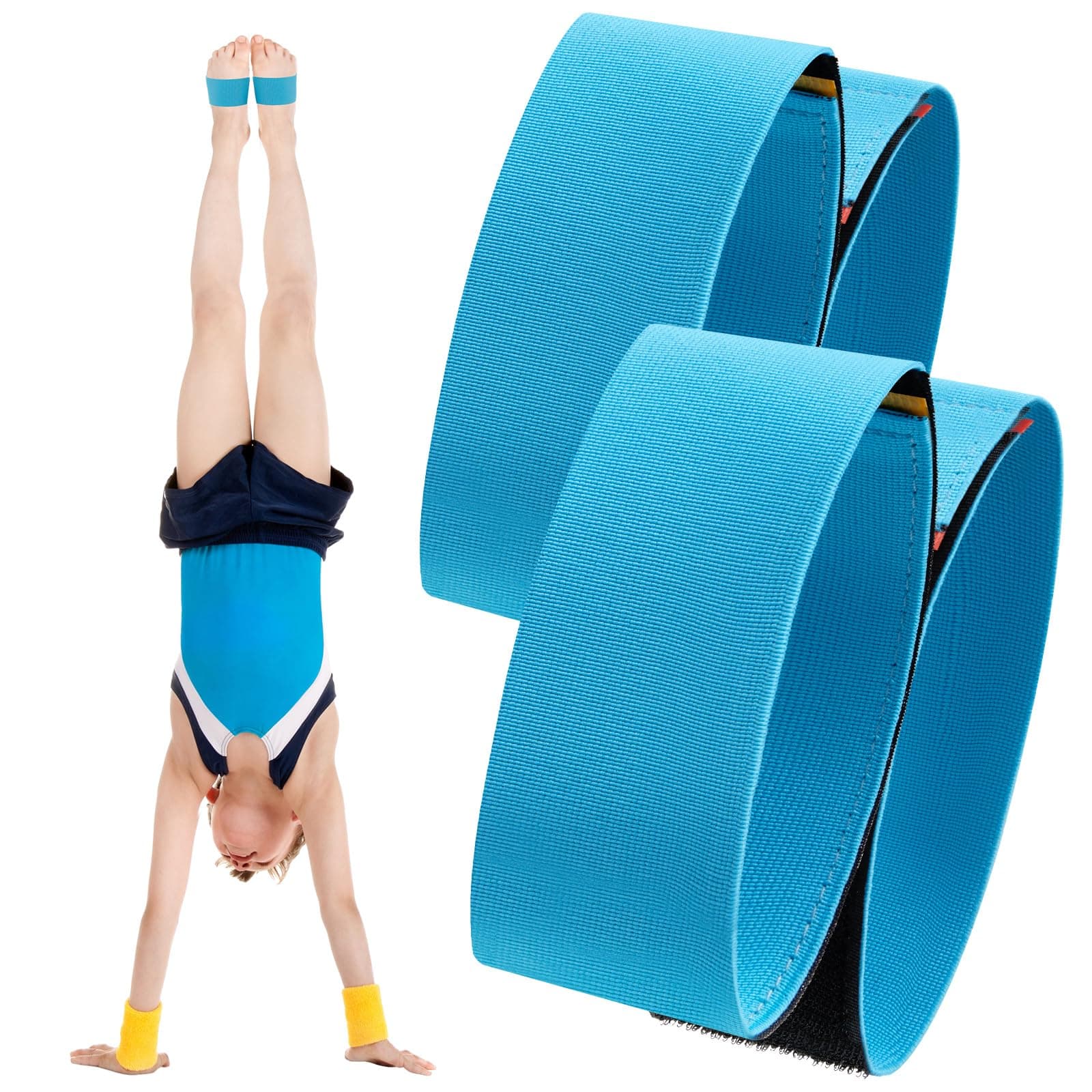 Shappy2 Pairs Gymnastics Sticky Toes Gymnastics Tumbling Trainer Aid Cheerleading Dance Equipment Athlete Adjustable Bands Sticky Feet Together to Help Gymnastics Training Back Flip Tuck