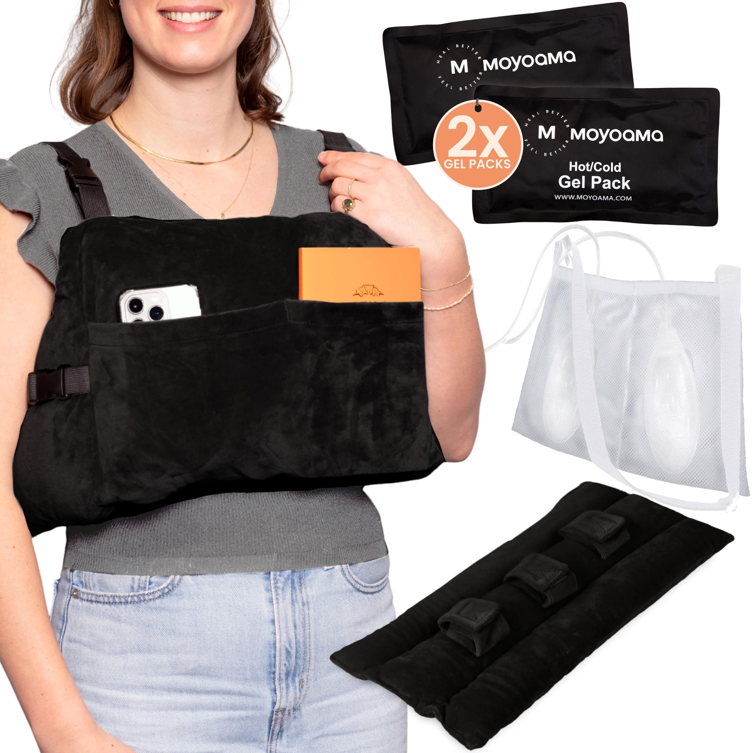 - MOYOAMA Post Mastectomy Pillow –5 Pcs Protective Set - 2 Gel Packs, Seatbelt Cushion, Shower Bag- Breast Surgery Must Haves,Breast Reduction Recovery Supplies, Breast Augmentation,Post Op Essentials