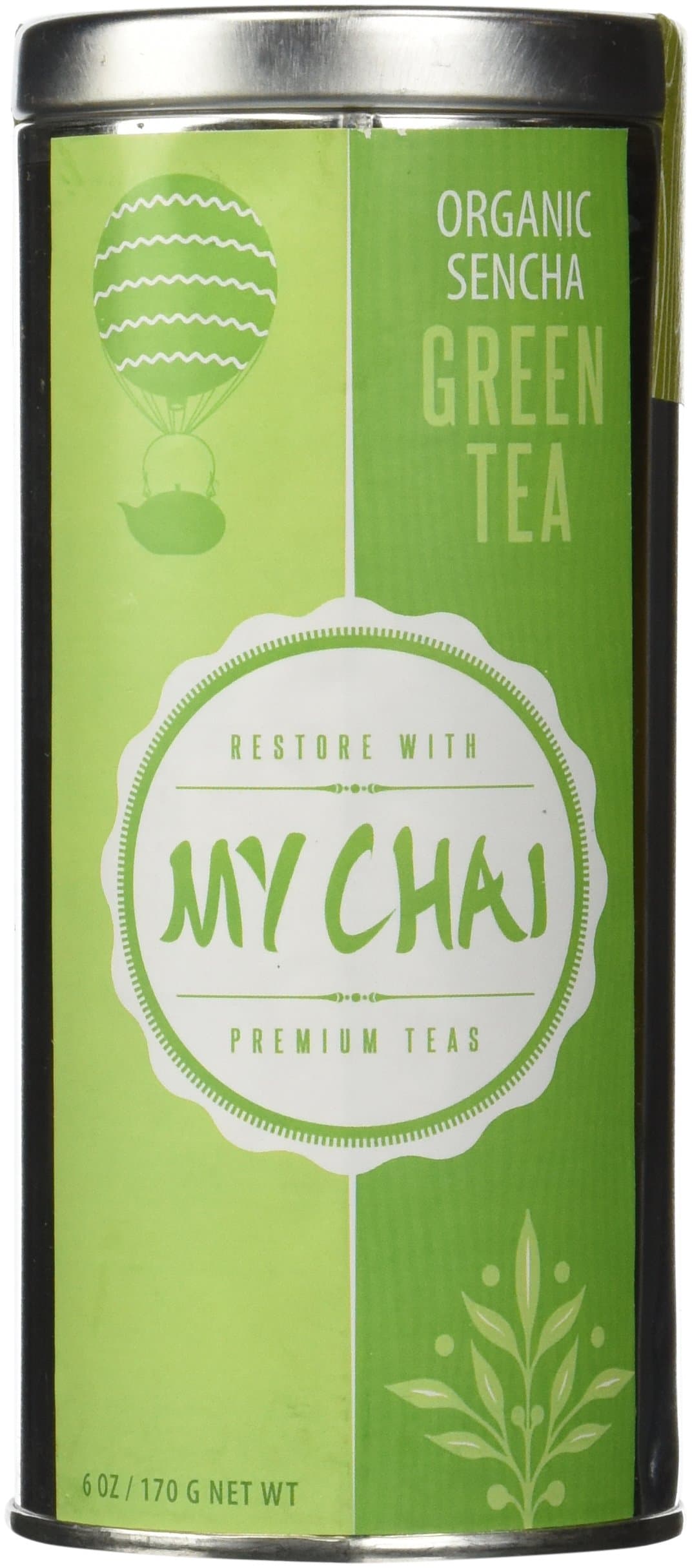 Organic Sencha Green Tea, Loose Leaf 6-Ounce Tin