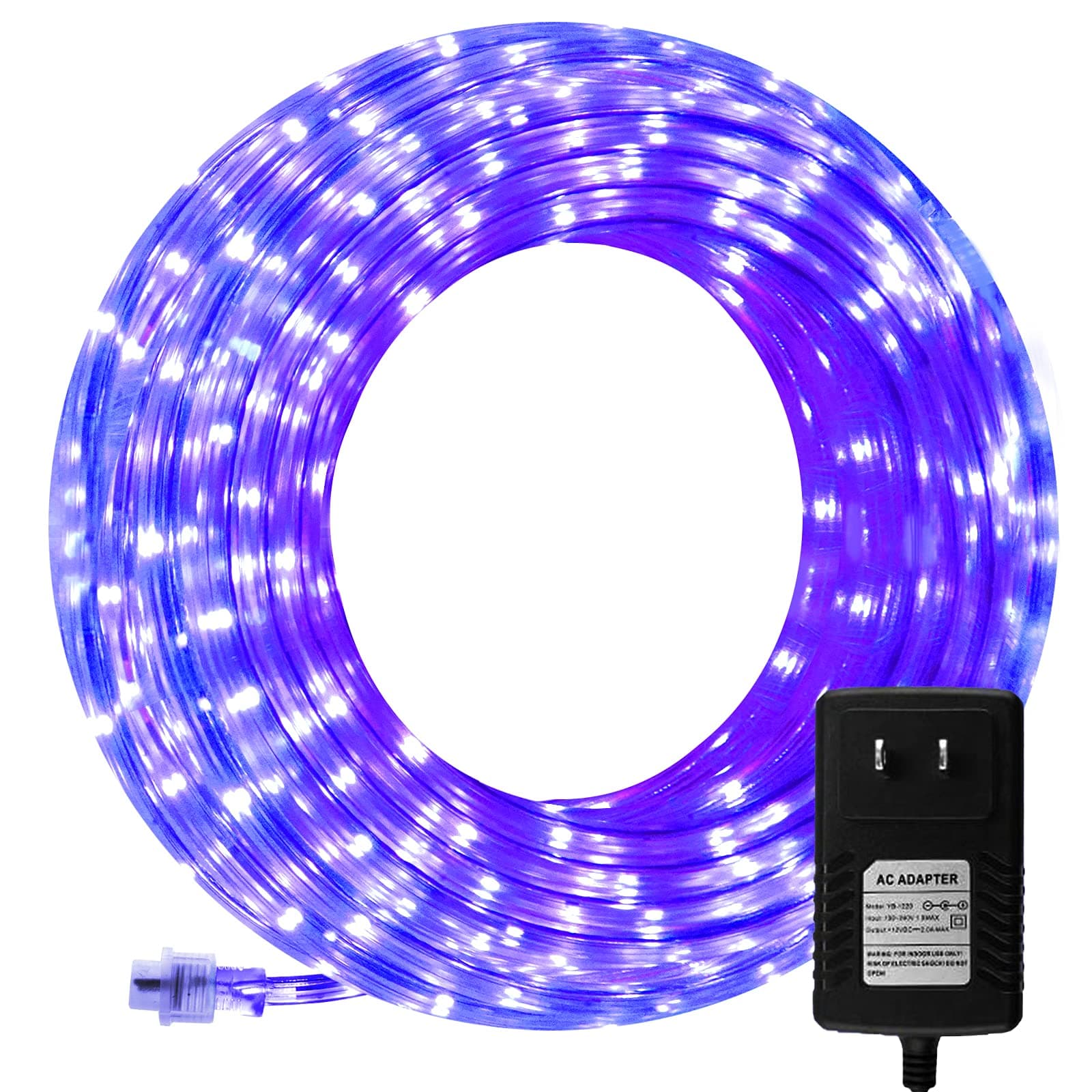 SURNIE 50ft UV Black Light Strip Waterproof Flexible Cuttable Blacklight LED Strip Lights 12V UV Light Strip Black Lights for Glow Party Birthday Halloween Stage Fluorescent Party Home Decoration