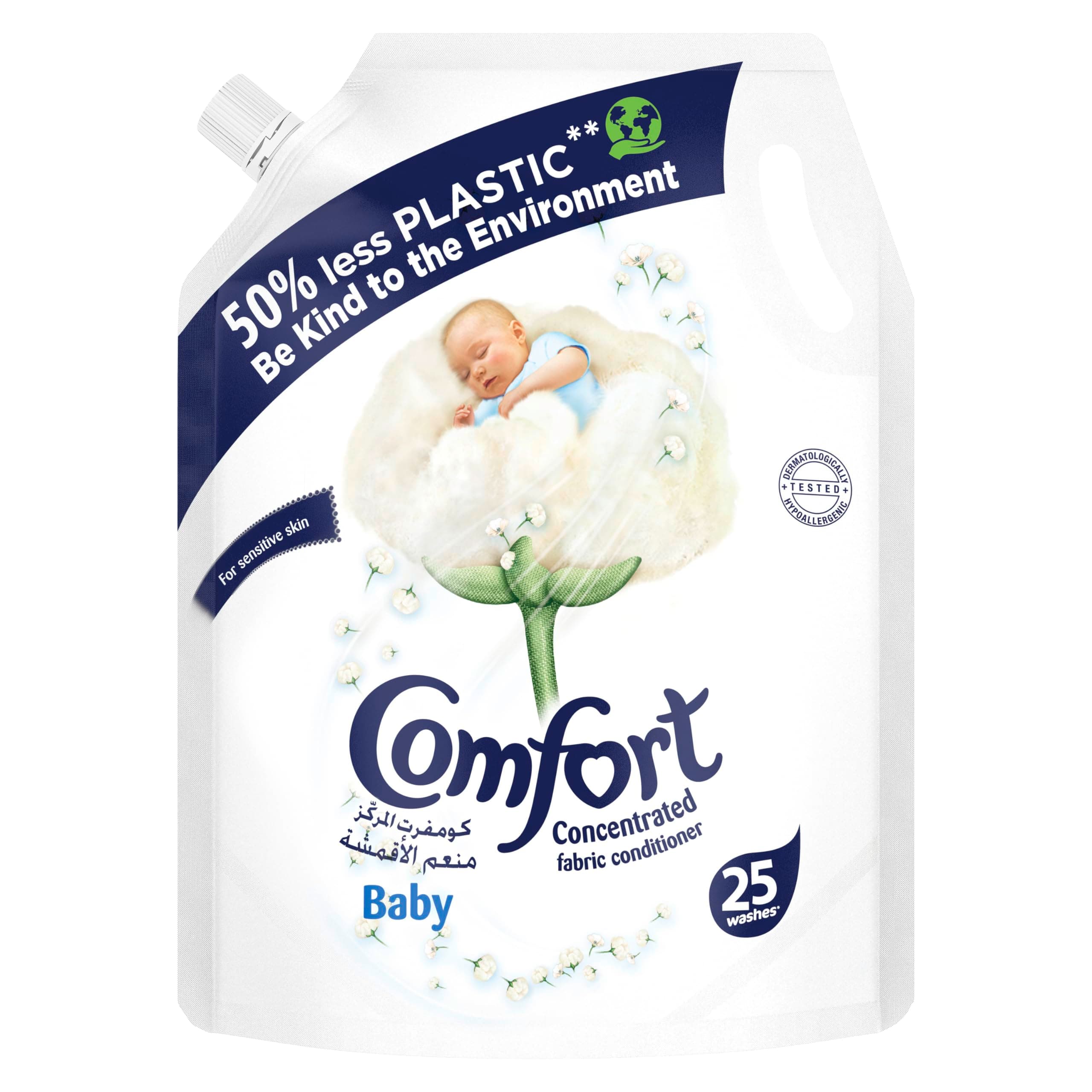 Comfort Concentrate Fabric Softener, Baby, for sensitive skin, 1L