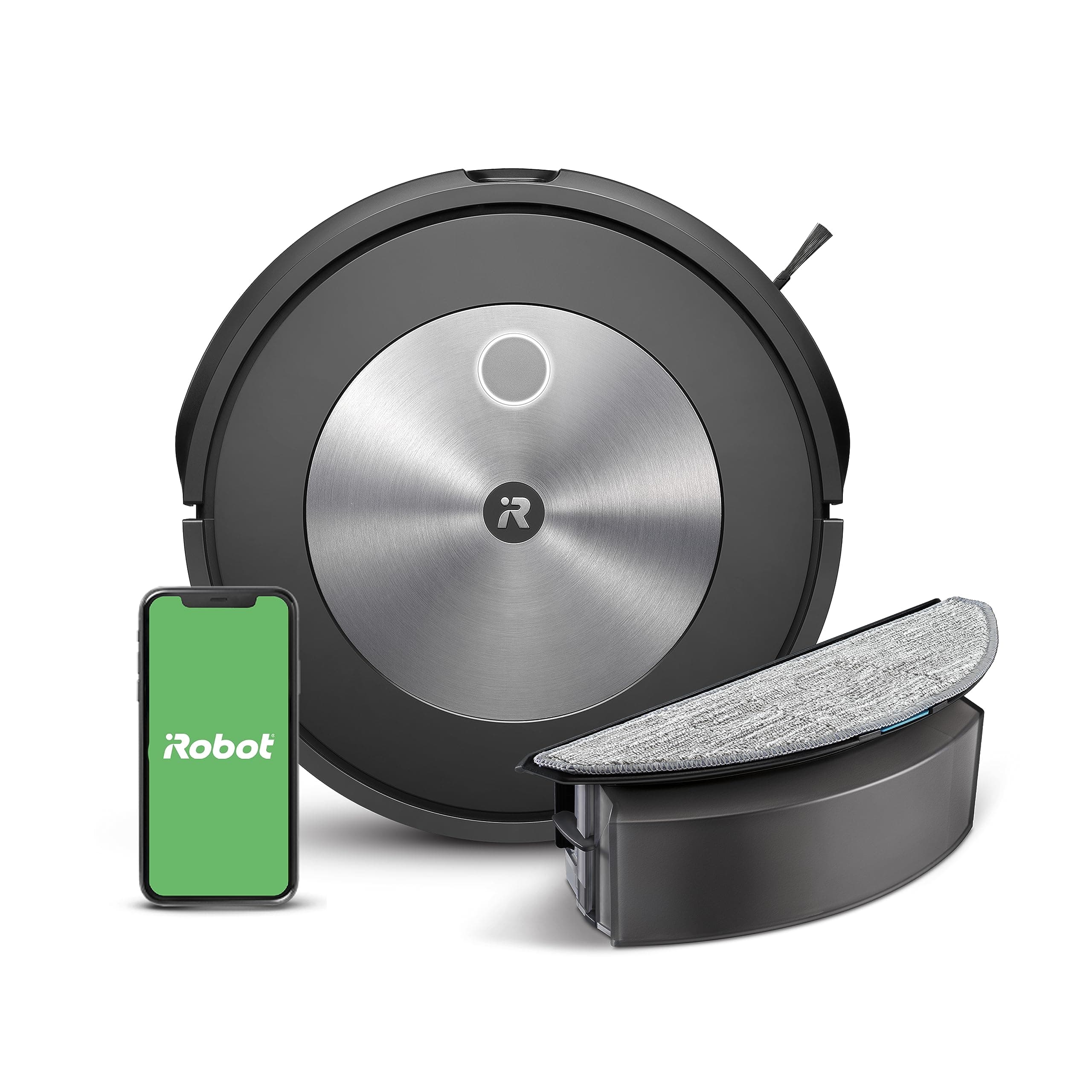 iRobotRoomba Combo j5 Robot Vacuum & Mop – Identifies and Avoids Obstacles Like Pet Waste & Cords, Clean by Room with Smart Mapping, Works with Alexa, Ideal for Pet Hair, Roomba Combo J5