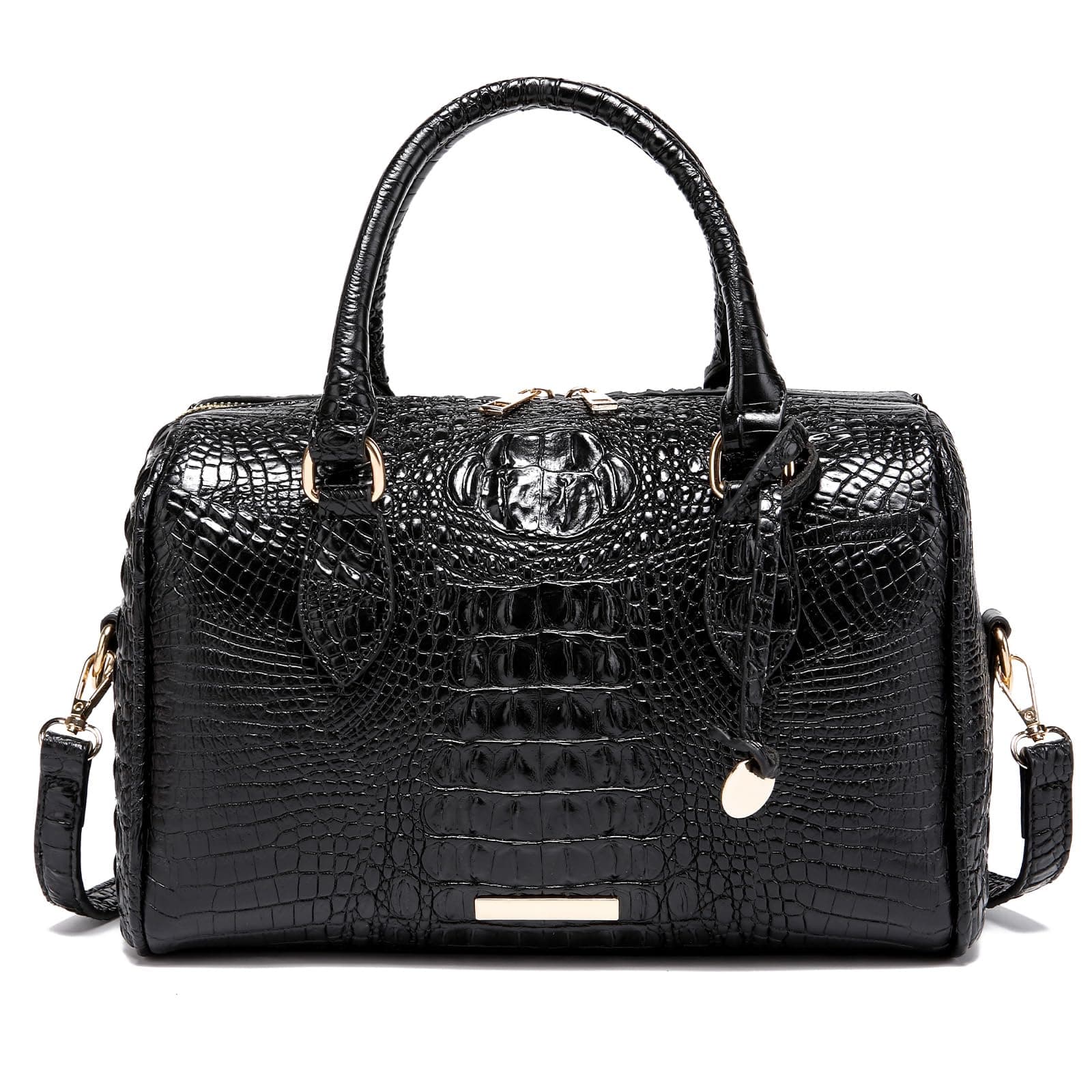 Top-Handle Crocodile Purses For Women Crossbody Leather Bags Trendy Large Capacity Tote with Shoulder Strap Crossbody