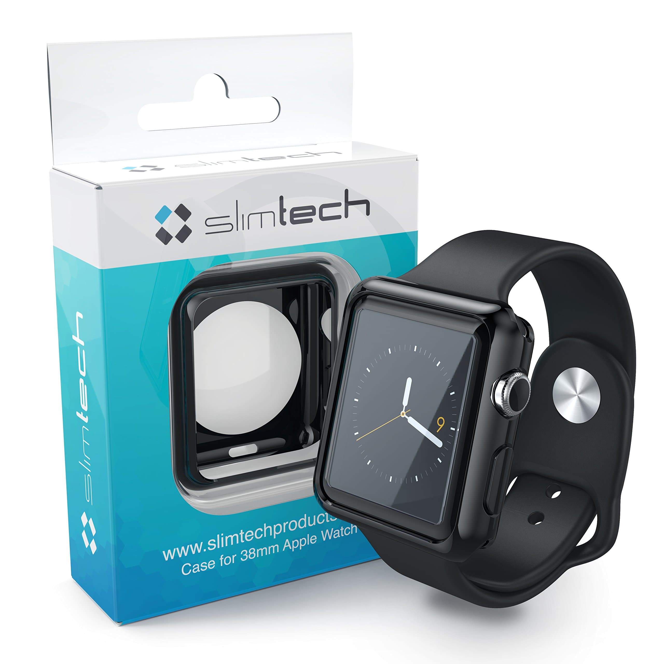 Slim TPU Scratch Resistant Case for 38mm Apple Watch - Black