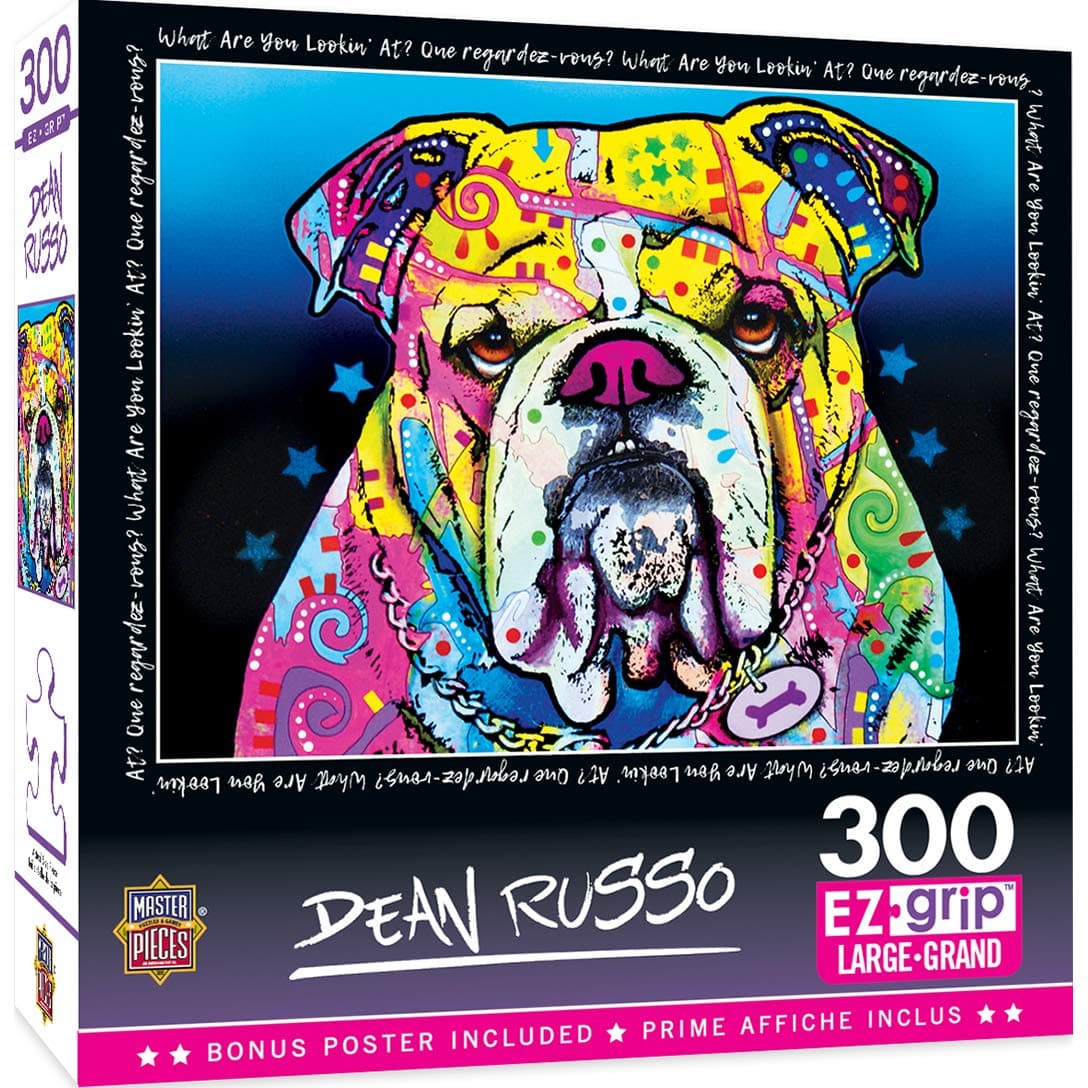MasterPieces Dean Russo 300 Puzzles Collection - What Are You Lookin at? 300 Piece Jigsaw Puzzle,18" x 24"