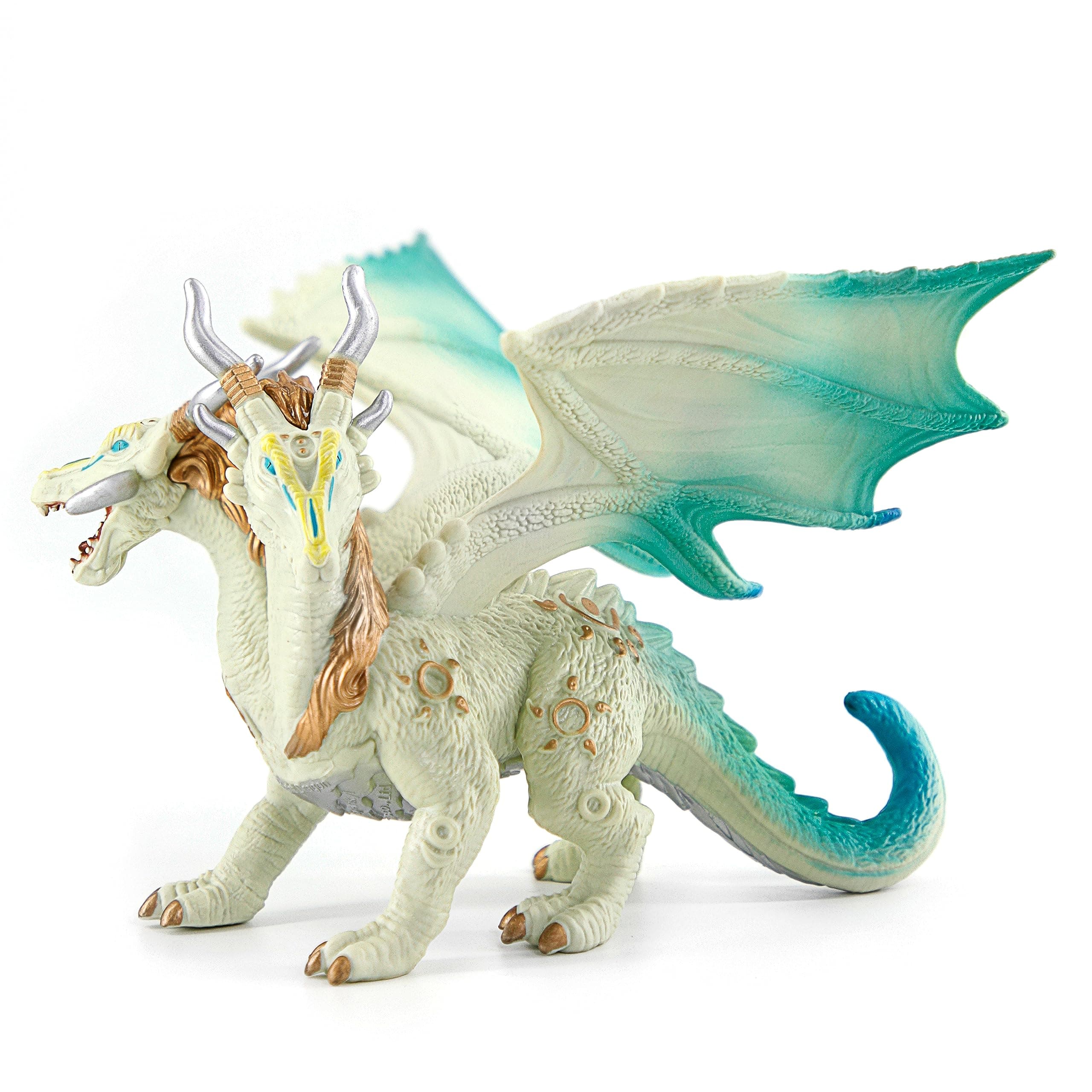 RECURDragon Figurine,Bright Dragon 7.5Inch Statue Soft Hand-Painted Skin Texture Plastic Dragon Toy Toys for Kids