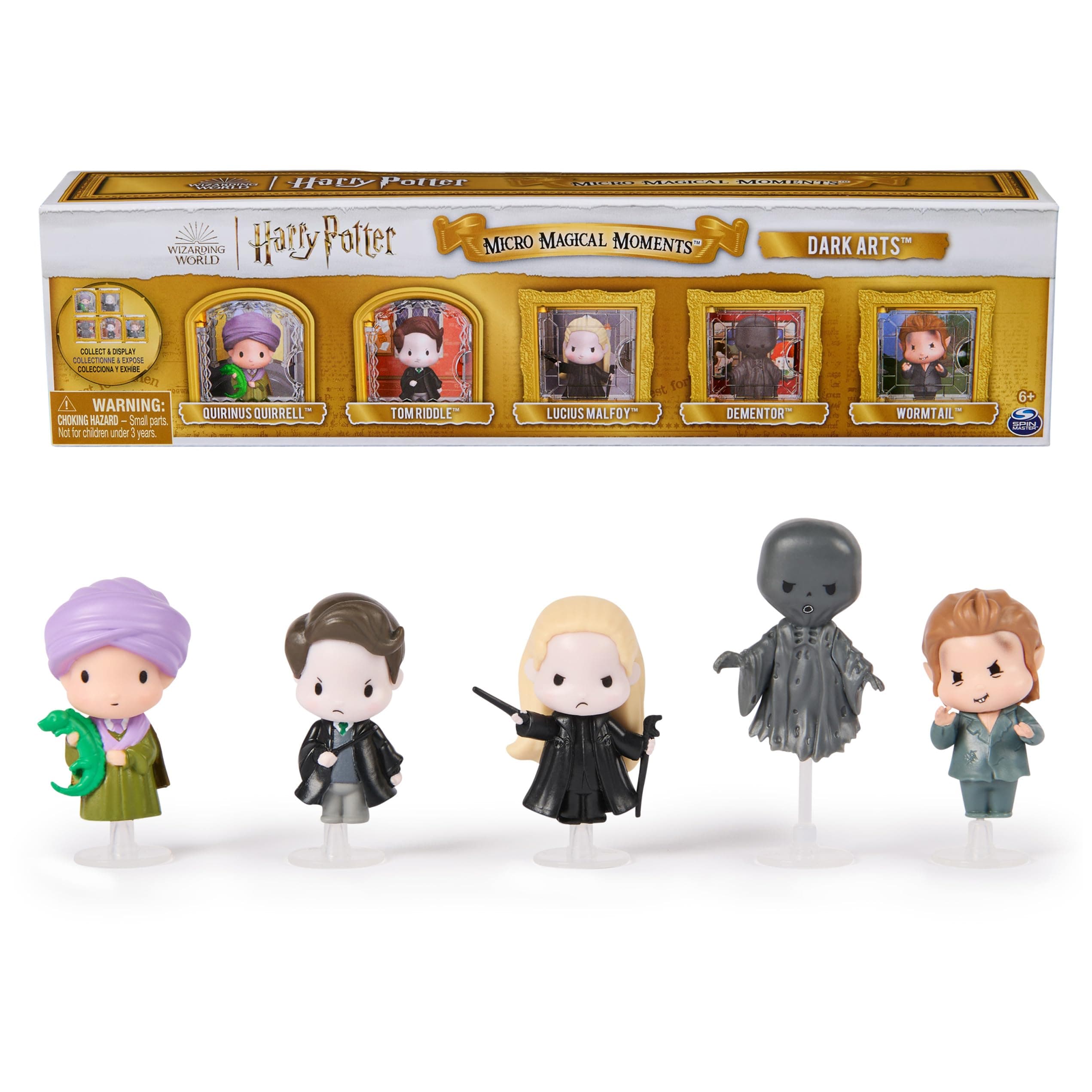 Harry Potter, Micro Magical Moments Dark Arts 5-Pack Figures Set & Display Cases (Amazon Exclusive), Kids Toys for Ages 6 and up