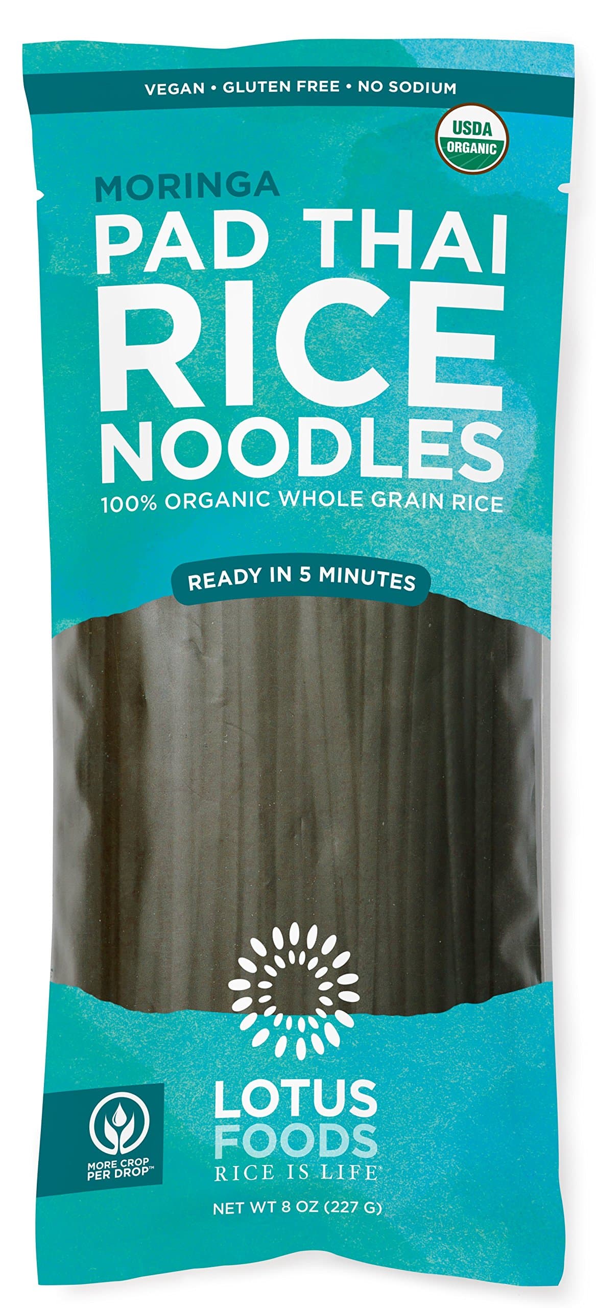 Lotus Foods Organic Moringa Brown Rice Pad Thai Noodles, 8 Ounce, 8 Count
