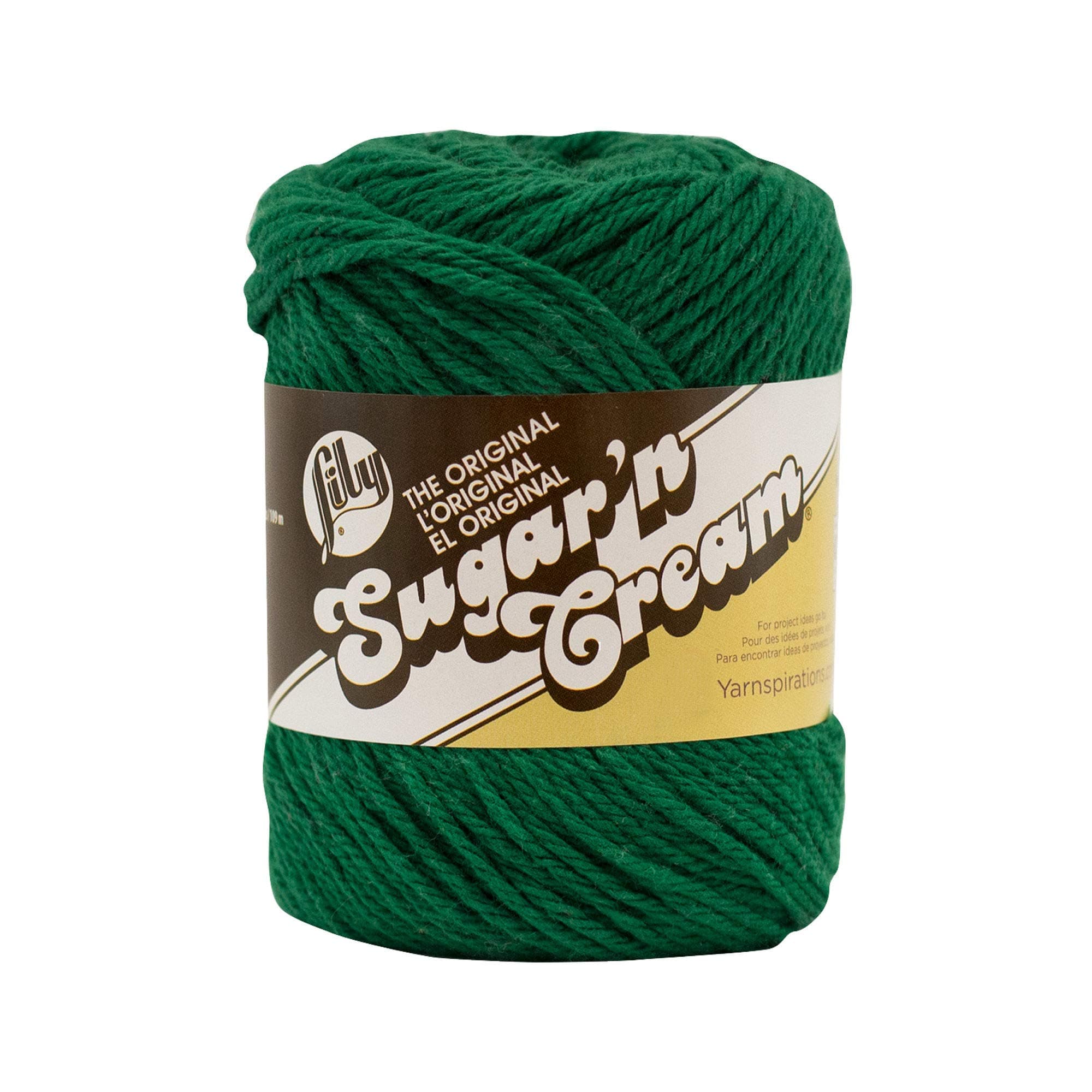 Sugar 'N Cream The Original Solid Yarn, 2.5oz, Medium 4 Gauge, 100% Cotton - Dark Pine - Machine Wash & Dry