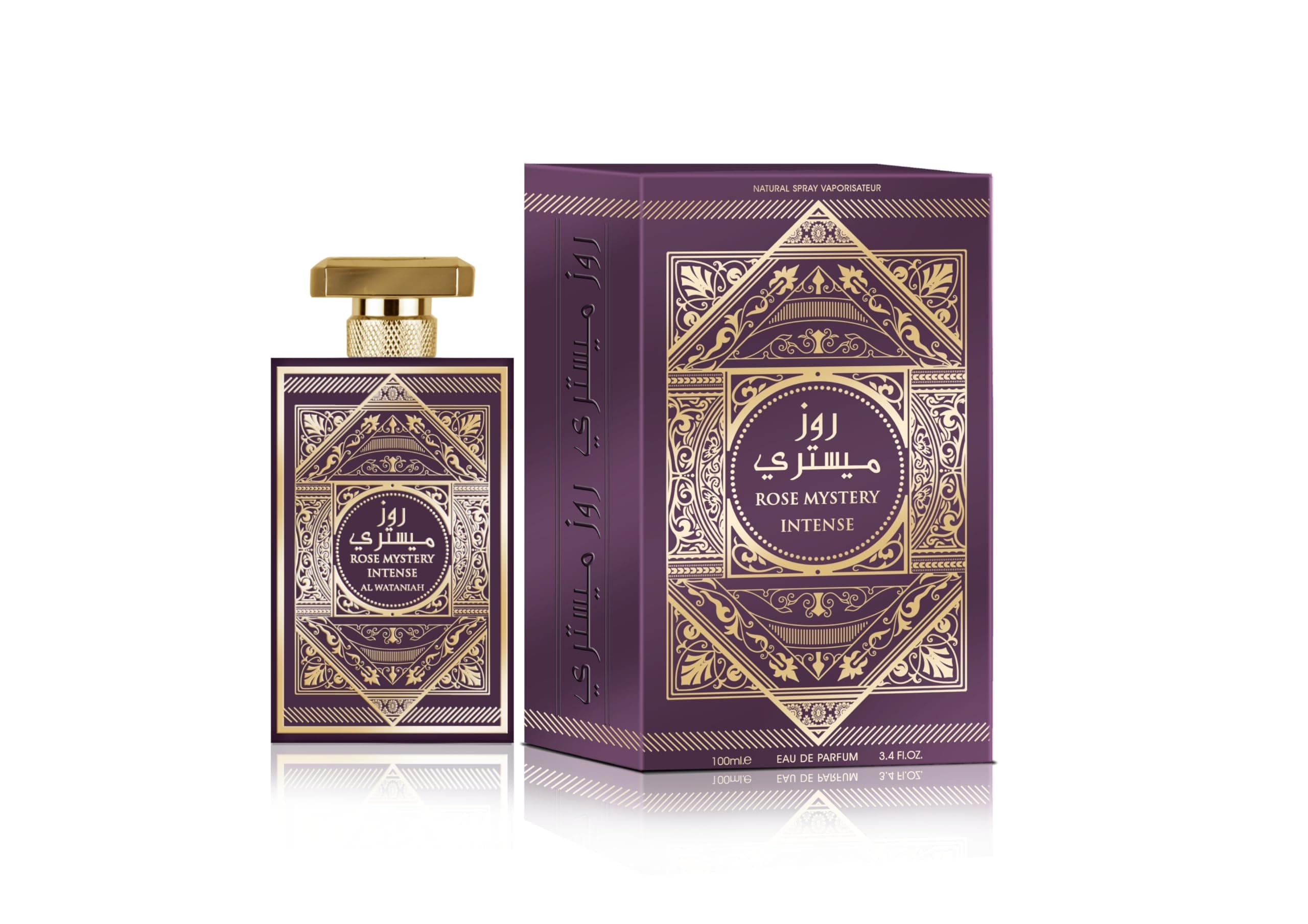 AL WATANIAH Rose Mystery Intense - Luxury Perfume for Women, Eau de Parfum 100ml, Floral and Mysterious Fragrance