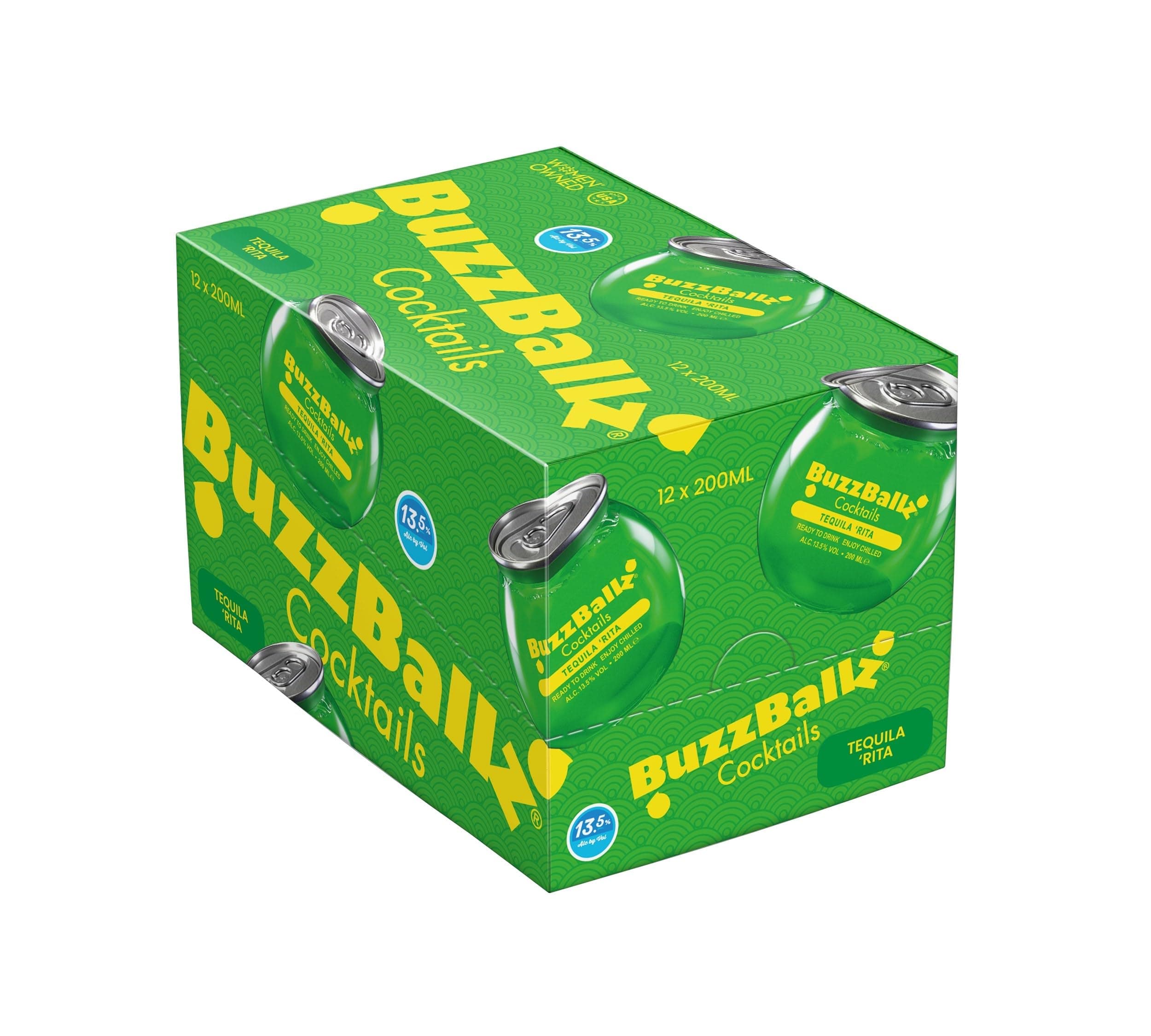 Tequila Rita Cocktails 12 Pack (13.5% ABV) ❘ Fresh & Fruity Zesty Margarita Mix, Made With Premium Tequila, Triple Sec, Fresh Lime & Natural Flavours, Sweet And Sour Mix For Cocktails