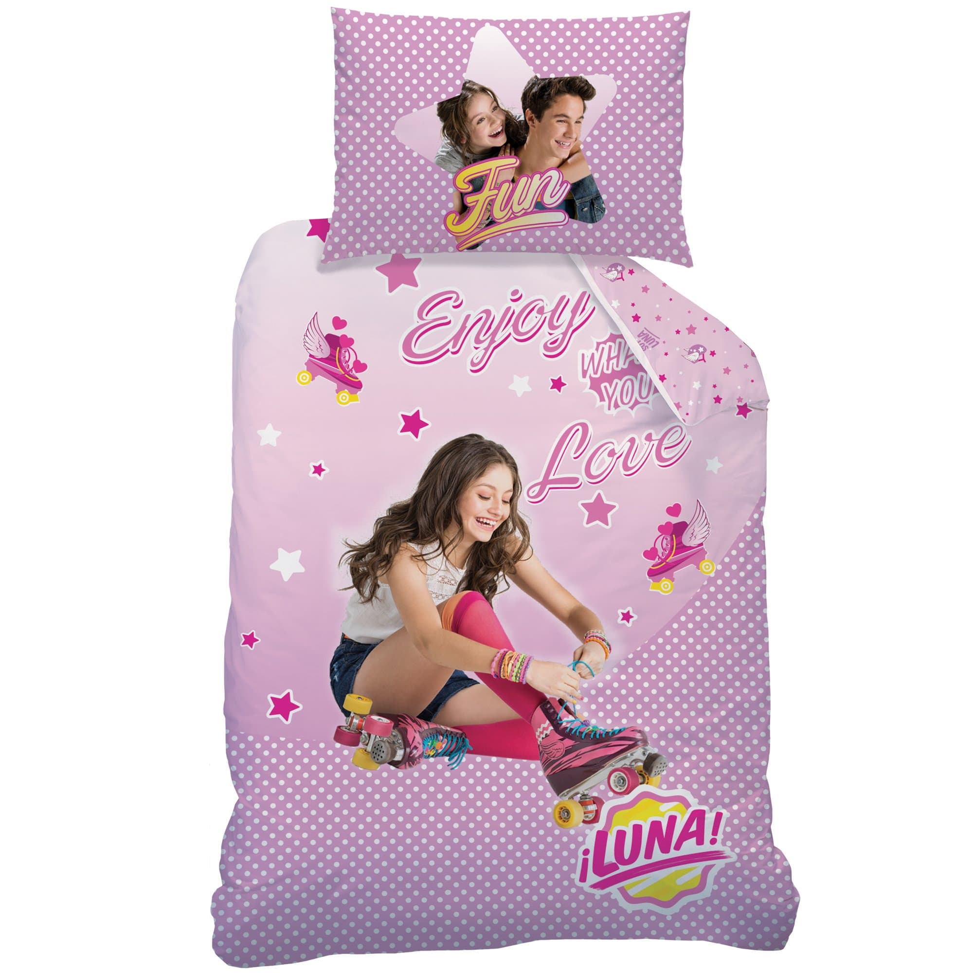 Disney Soy Luna 044399 Roller, Cotton Renforce Bed Linen 140 x 200 cm with 70 x 90 cm