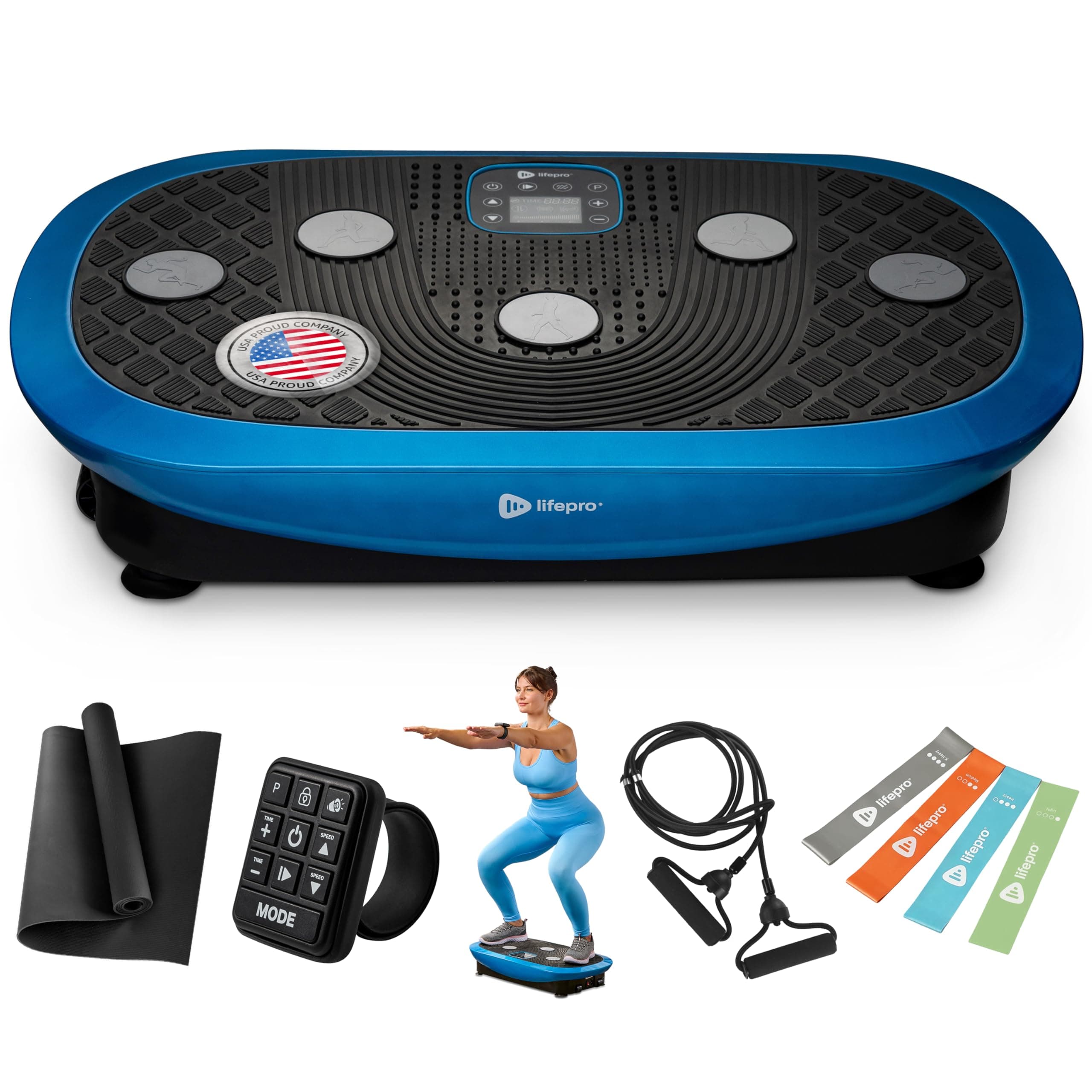LifePro Rumblex Plus 4D Vibration Plate Exercise Machine -Triple Motor Oscillation,Linear, Pulsation+3D/4D Motion Vibration Platform |Whole Body Viberation Machine for Weight Loss & Shaping.