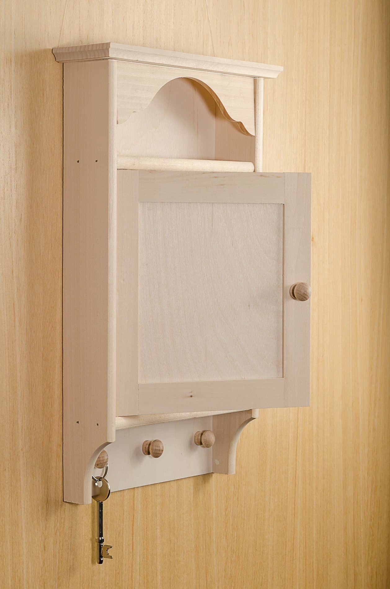 Natural 3 KNOBS KEYS HOUSE Hanger Holder Hooks Cabinet