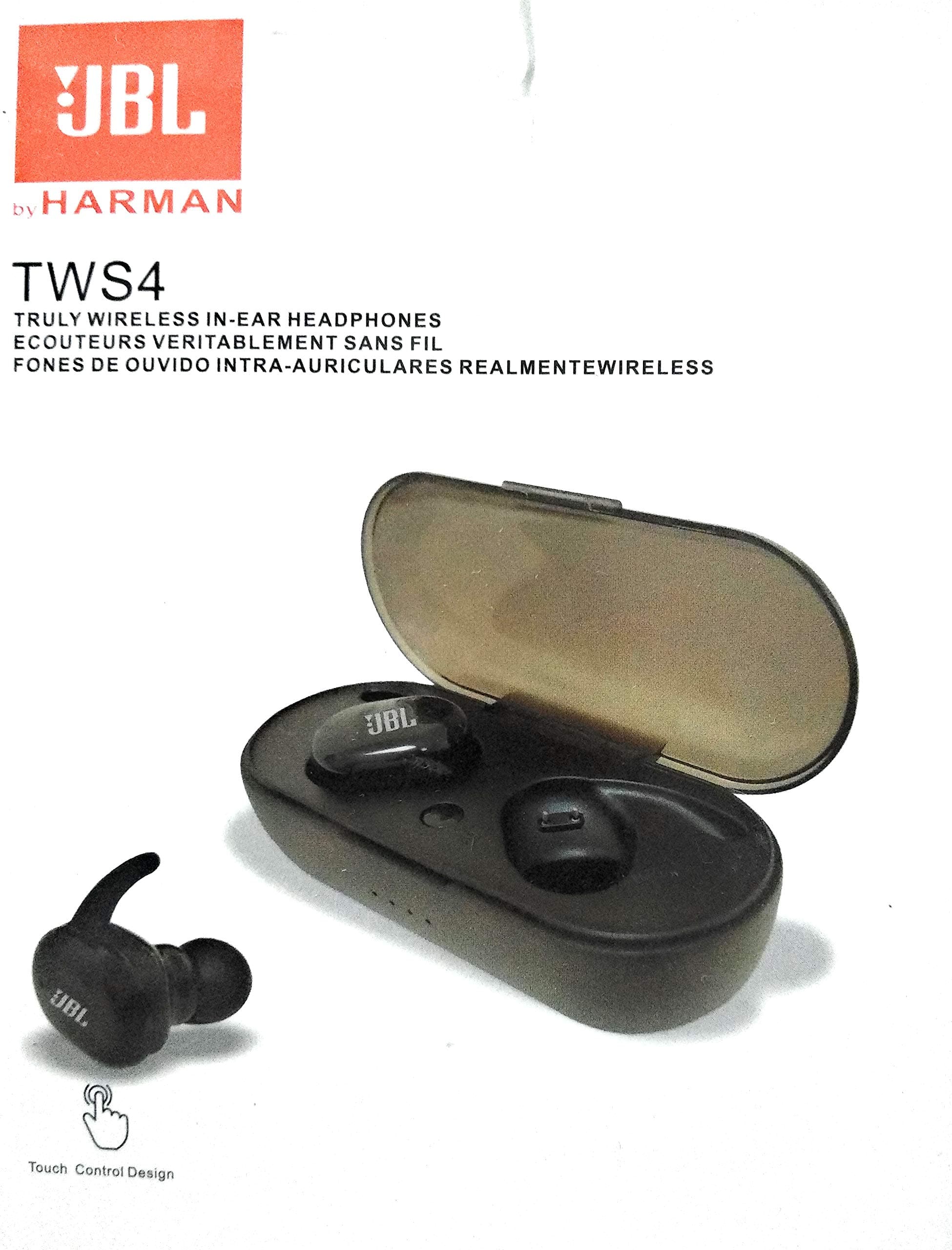 Trost TWS 4 Mini Dual Wireless Earphones Bluetooth Earbuds 5.0 in-Ear Noise Reduction Headphones with Strong Connection Magnetic Charging Case and Removable Earhooks for Cell Phones (White)