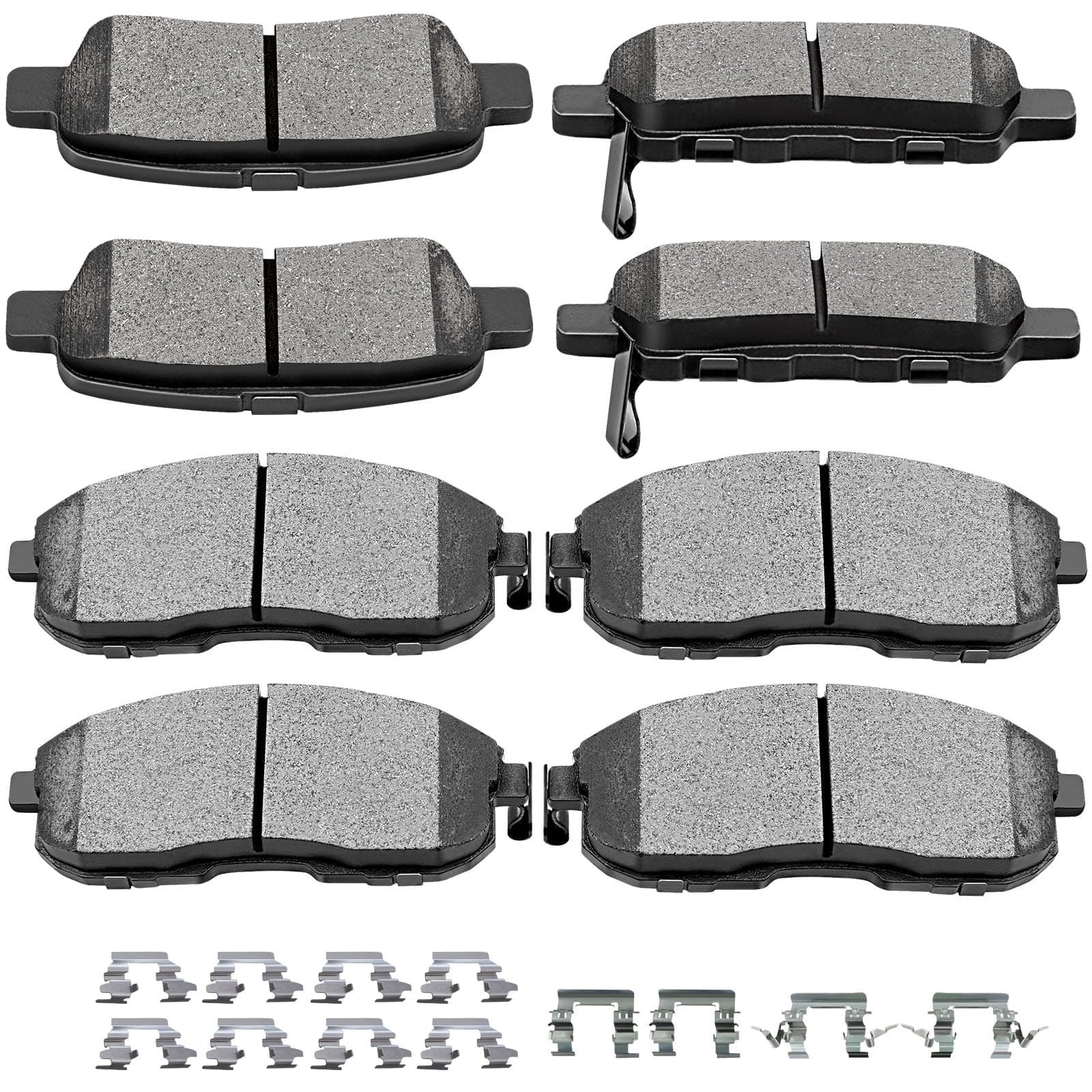 SCITOO Ceramic Front Rear Disc Brake Pad Set fit For 2003-2005 For Infiniti For G35, For Nissan For 350Z | For Altima | For Juke | For Sentra